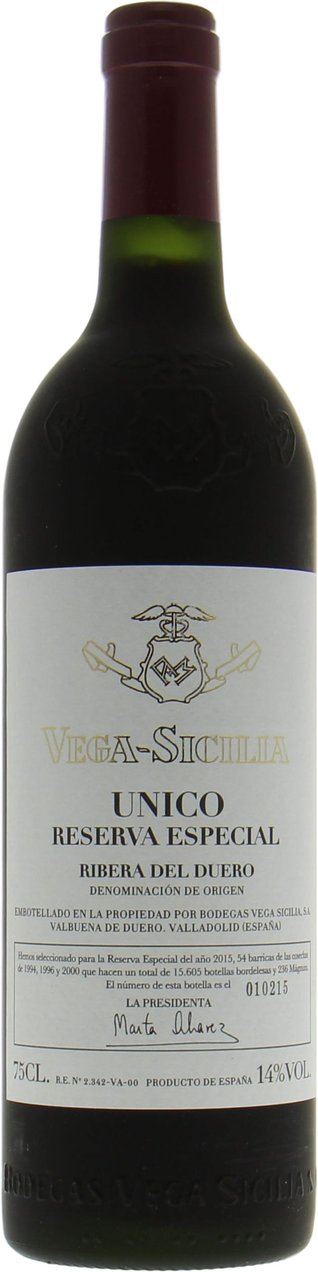 Vega Sicilia - Reserva Especiale release 2015 2015 Perfect