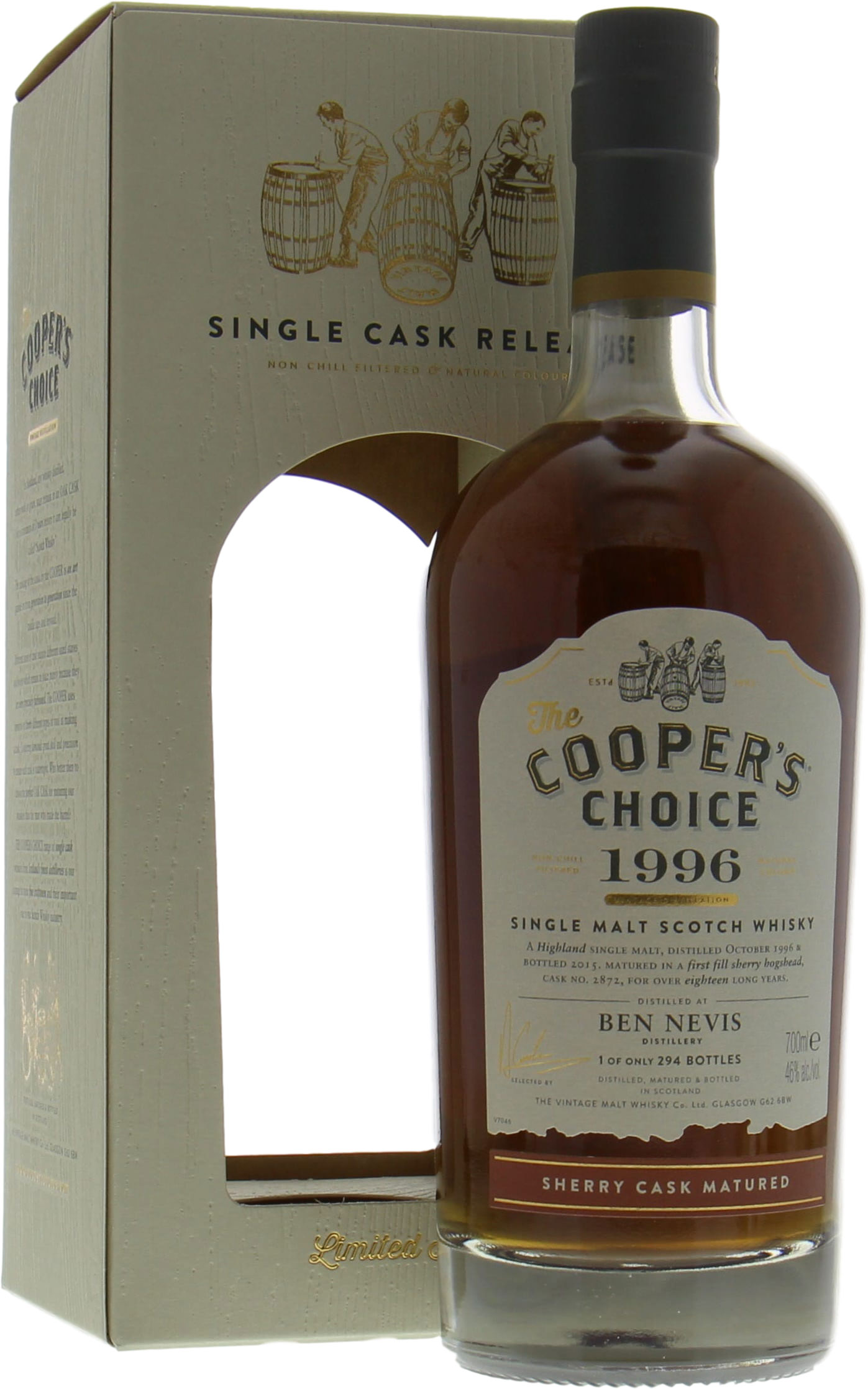 Ben Nevis - 18 Years Old Cooper's Choice Cask:2872 46% 1996 In Original Container