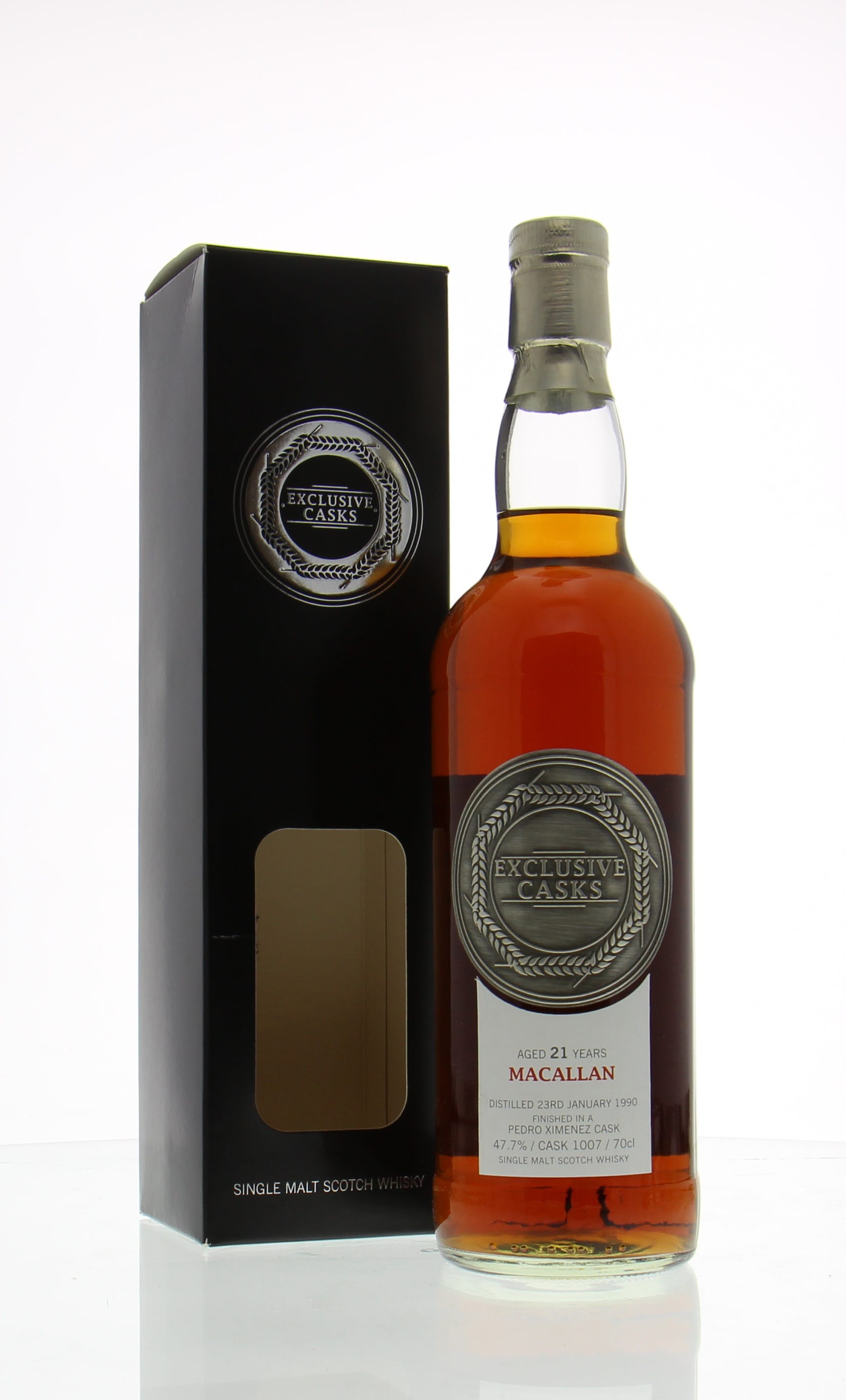 Macallan - 21 Years Old Creative Whisky Company Exclusive Casks Pedro Ximénez Sherry Cask:1007 47,7% 1990 In Original Container