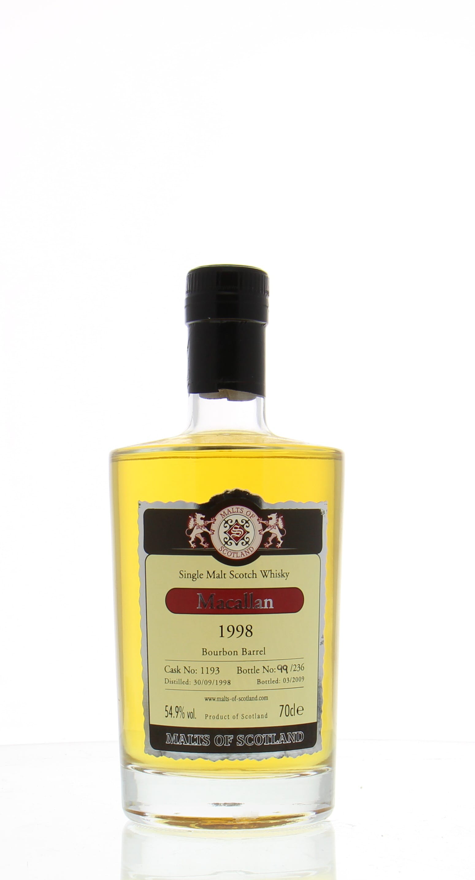 Macallan - 1998 Malts of Scotland Cask:1193 1 Of 236 Bottles 54.9% 1998