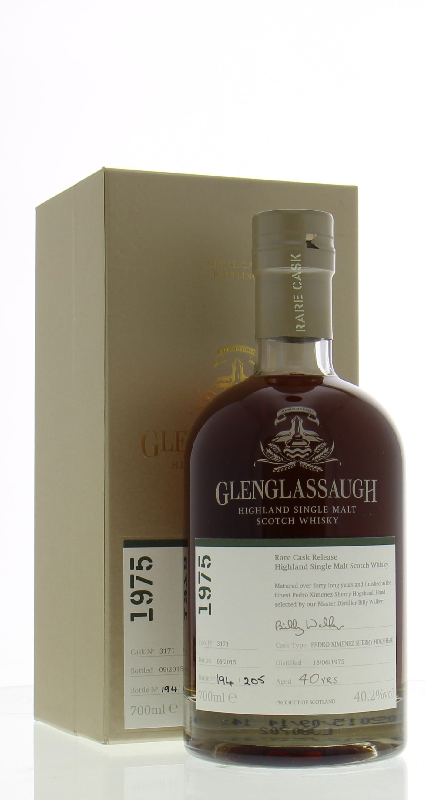 Glenglassaugh - 40 Years Old Rare Cask Release Batch 2 Cask:3171 40.2% 1975 In Original Container