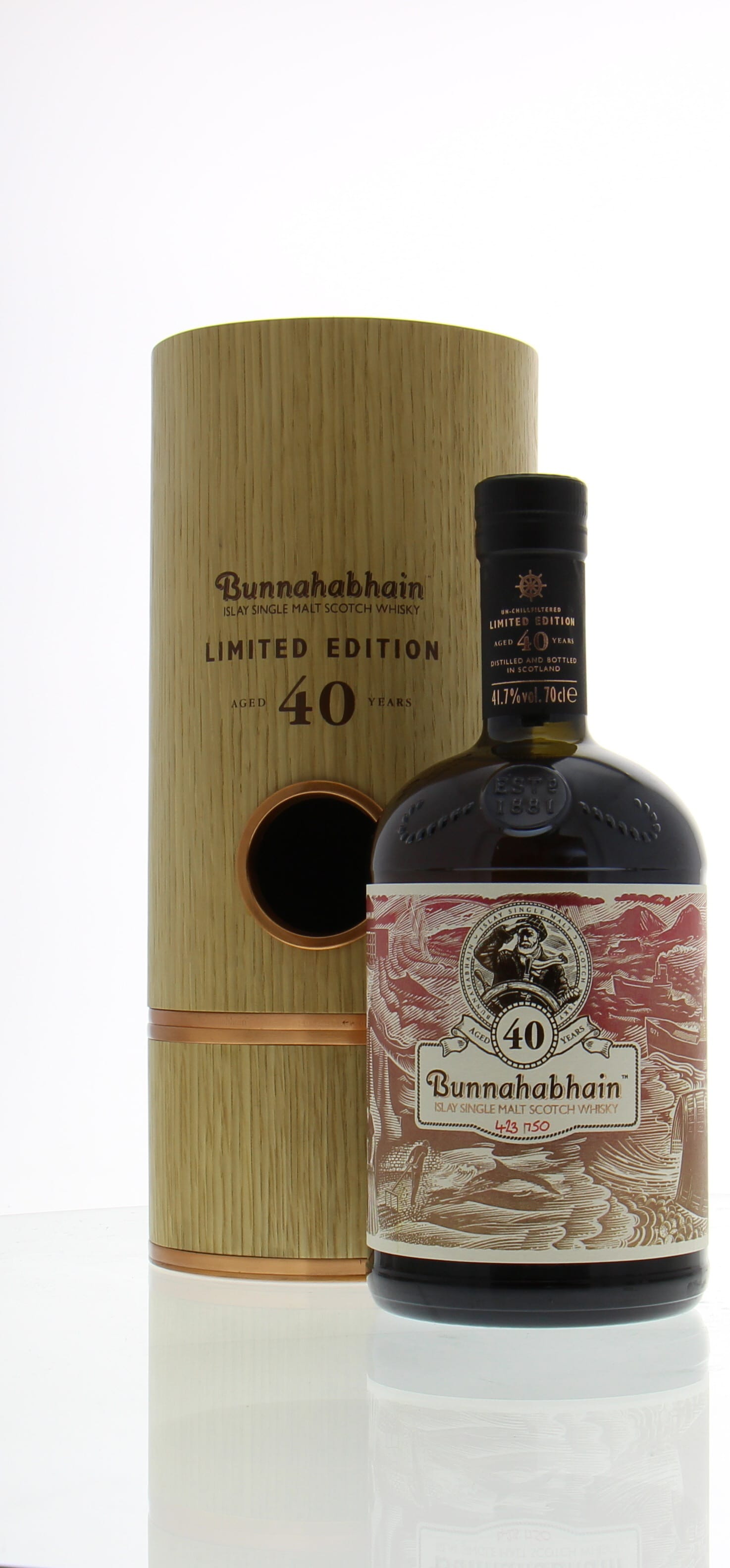 Bunnahabhain - 40 Years Old Limtited Edition 41.7% NV In Original Wooden Case