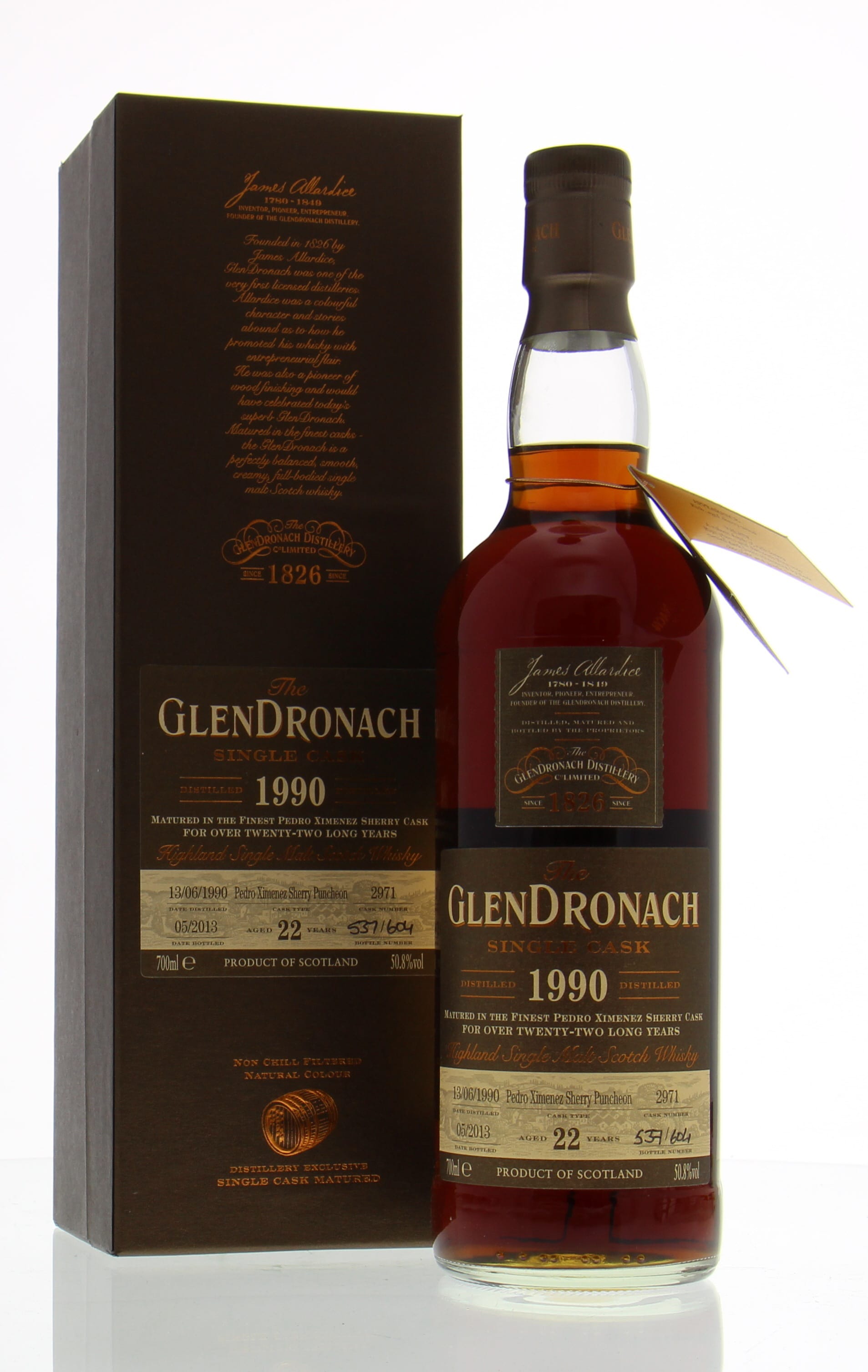 Glendronach - 22 Years Old  Batch 8 Cask:2971 50.8% 1990