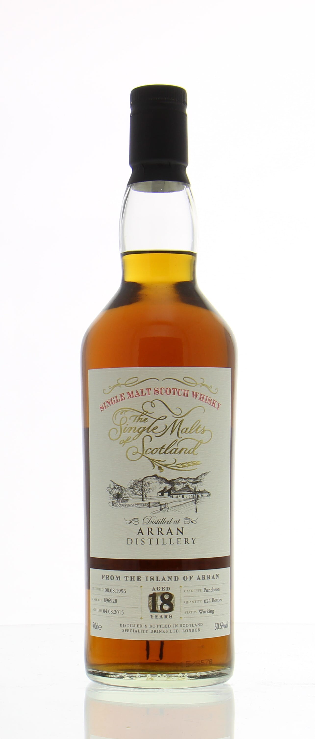 Arran - 18 Years Old The Single Malts of Scotland Cask 896928 50.5% 1996 Perfect