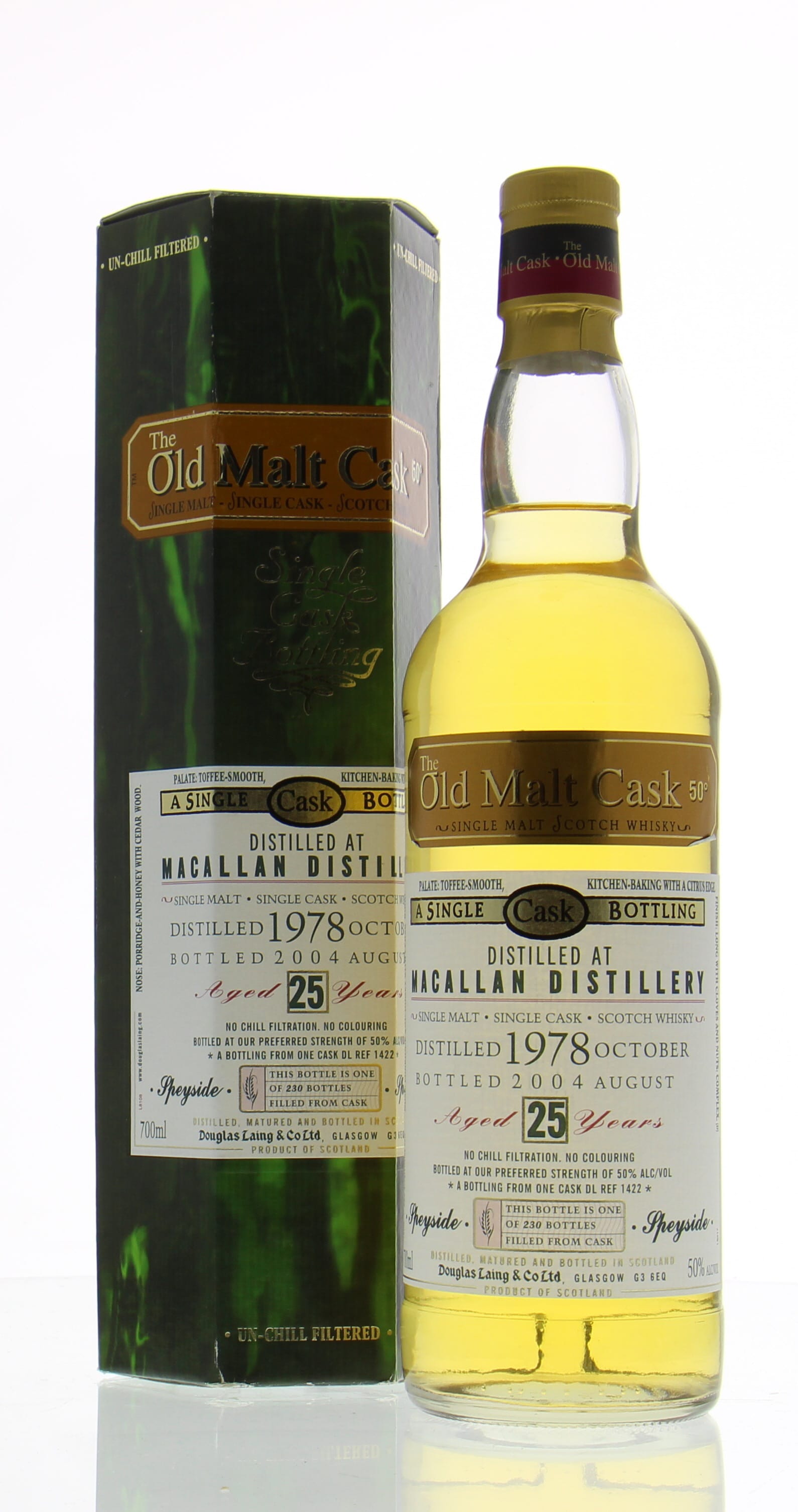 Macallan - 25 Years Old Old Malt Cask Cask:DL1422 50% 1978 Perfect
