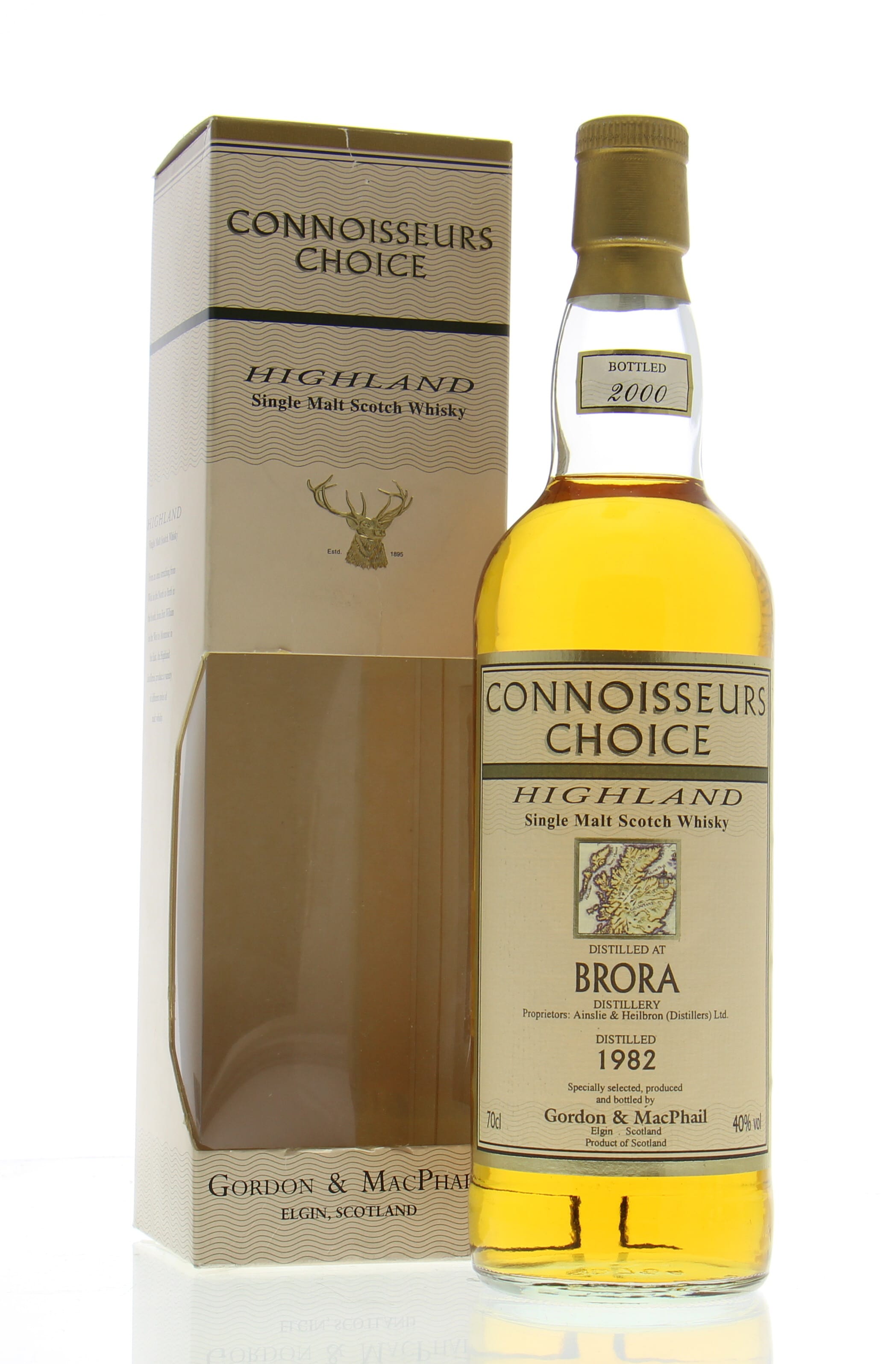 Brora - 1982 Gordon & MacPhail Connoisseurs Choice New map Label 40% 1982 In Original Container