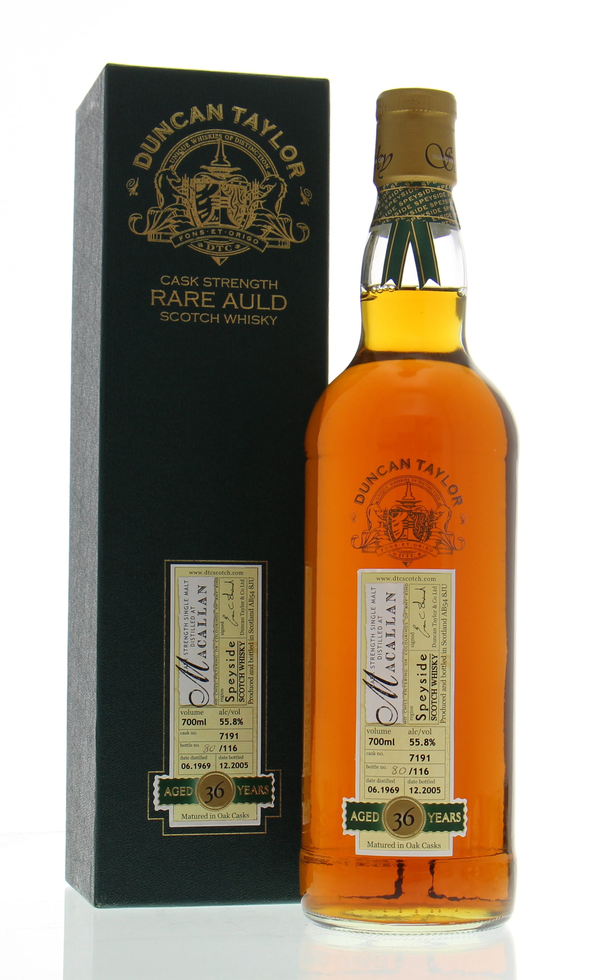 Macallan - 36 Years Old Duncan Taylor Rare Auld Cask:7191 55.8% 1969