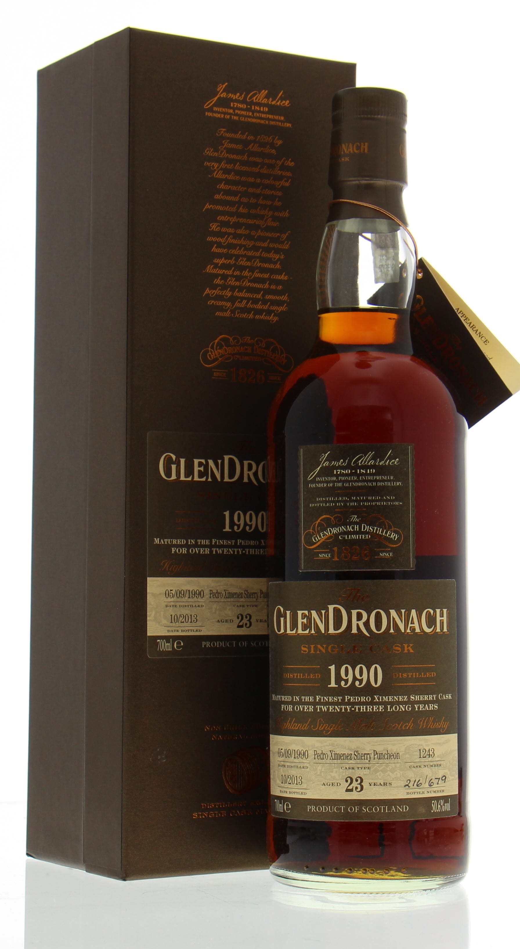 Glendronach - 23 Years Old Batch 9 Cask:1243 50.6% 1990 In Original Container