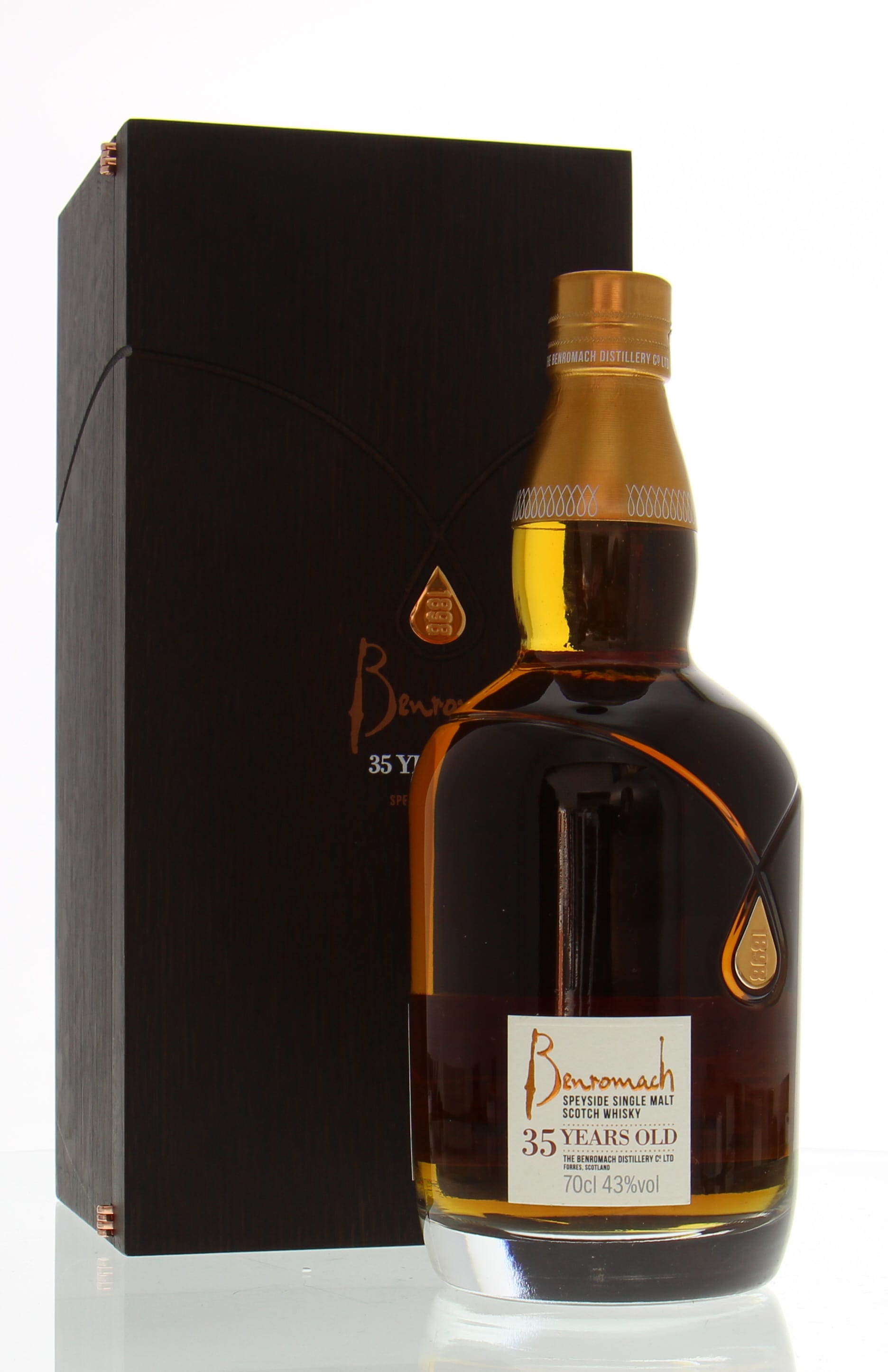 Benromach - 35 years Old 43% NV In Original Wooden Case