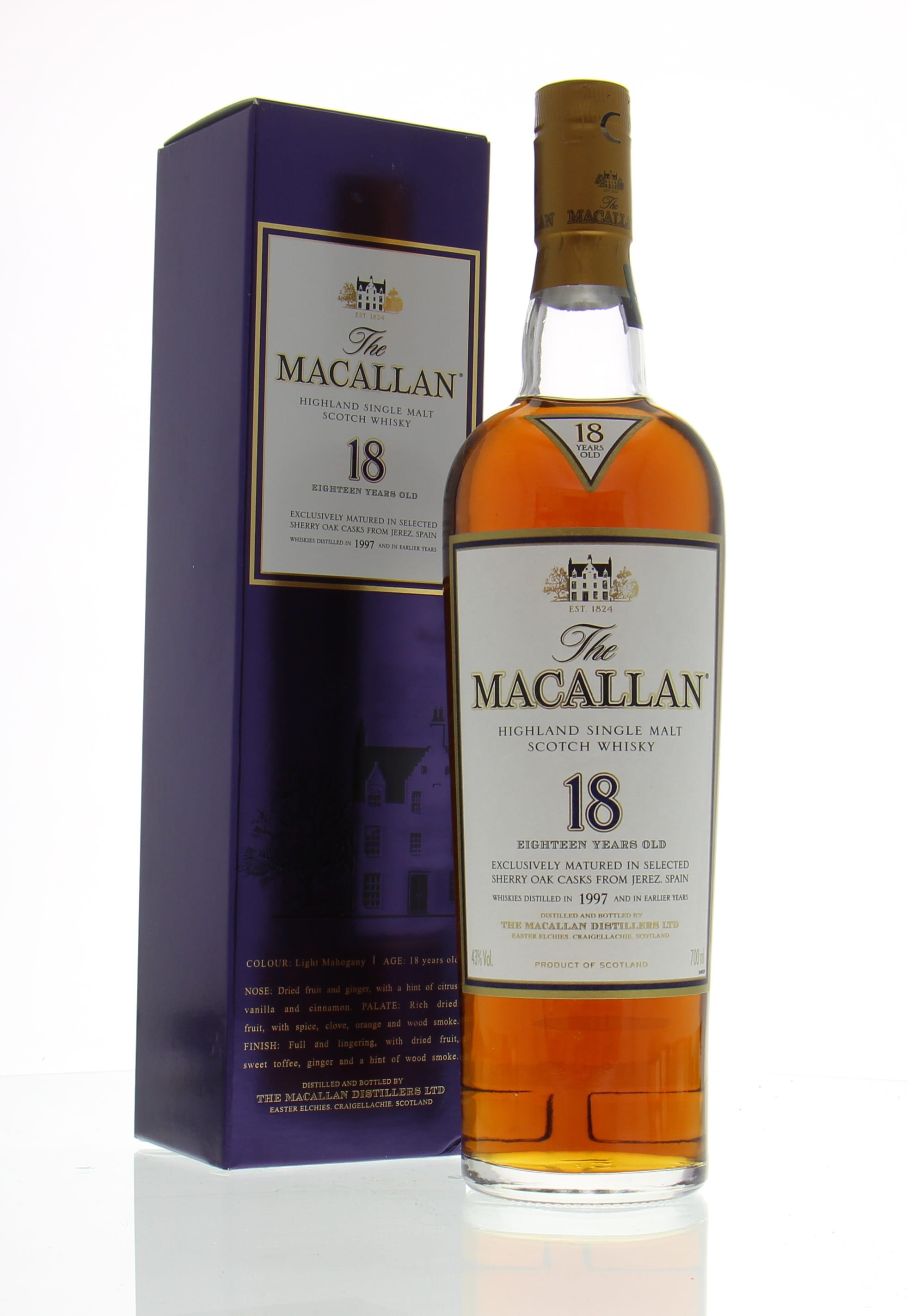 Macallan - 18 Years Old Distilled 1997 43% 1997 In Original Container