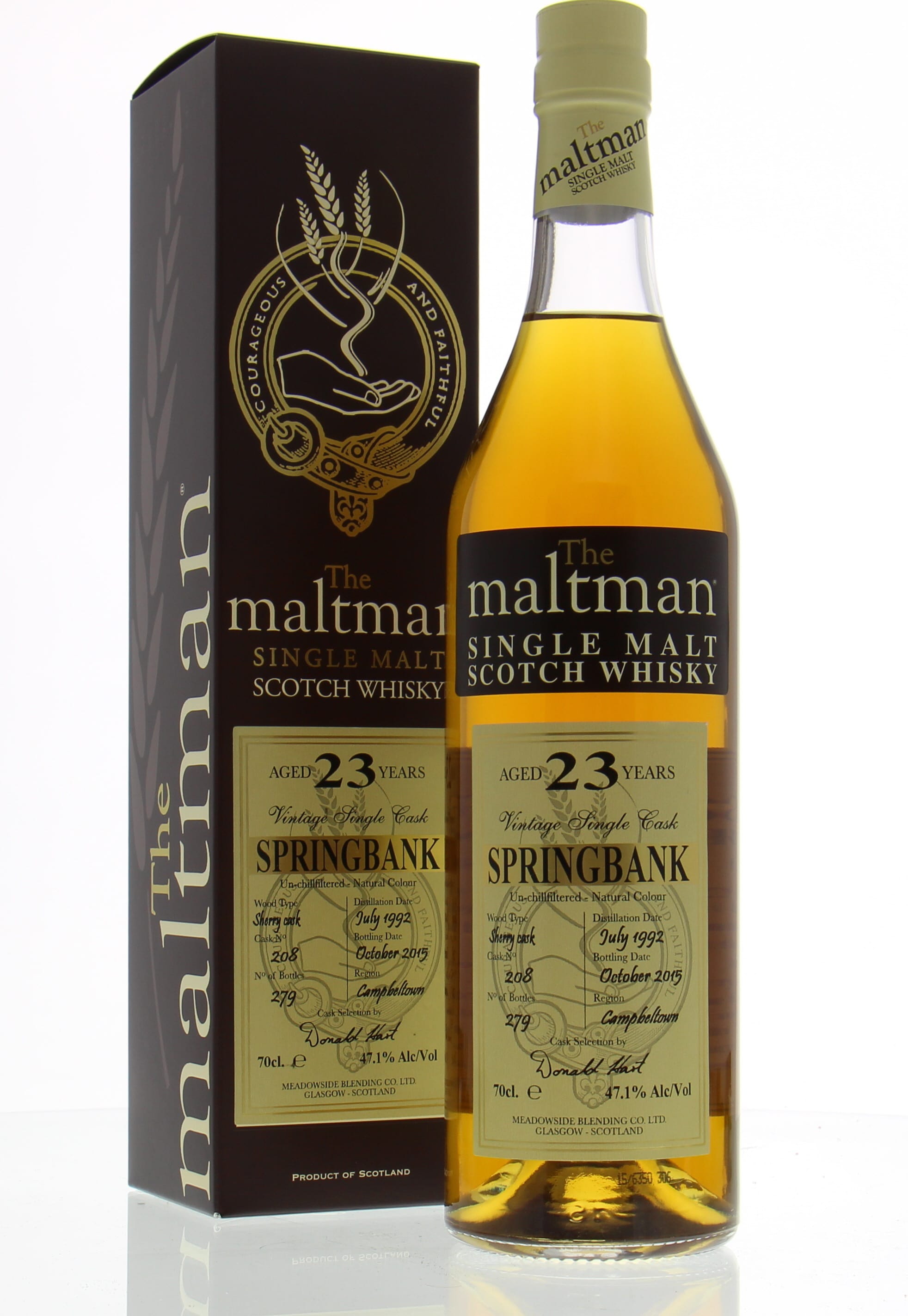 Springbank - 23 years Old The Maltman Cask:208 47.1% 1992 In Original Container