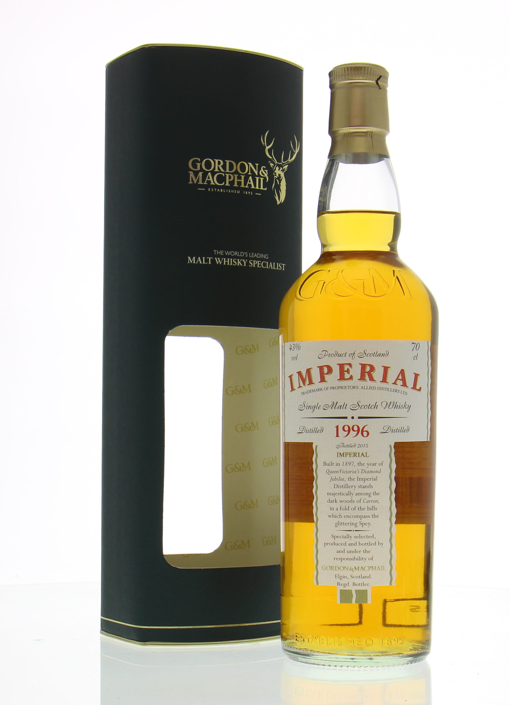 Imperial - 1996 Gordon & MacPhail Distillery Label 43% 1996 In Original Container