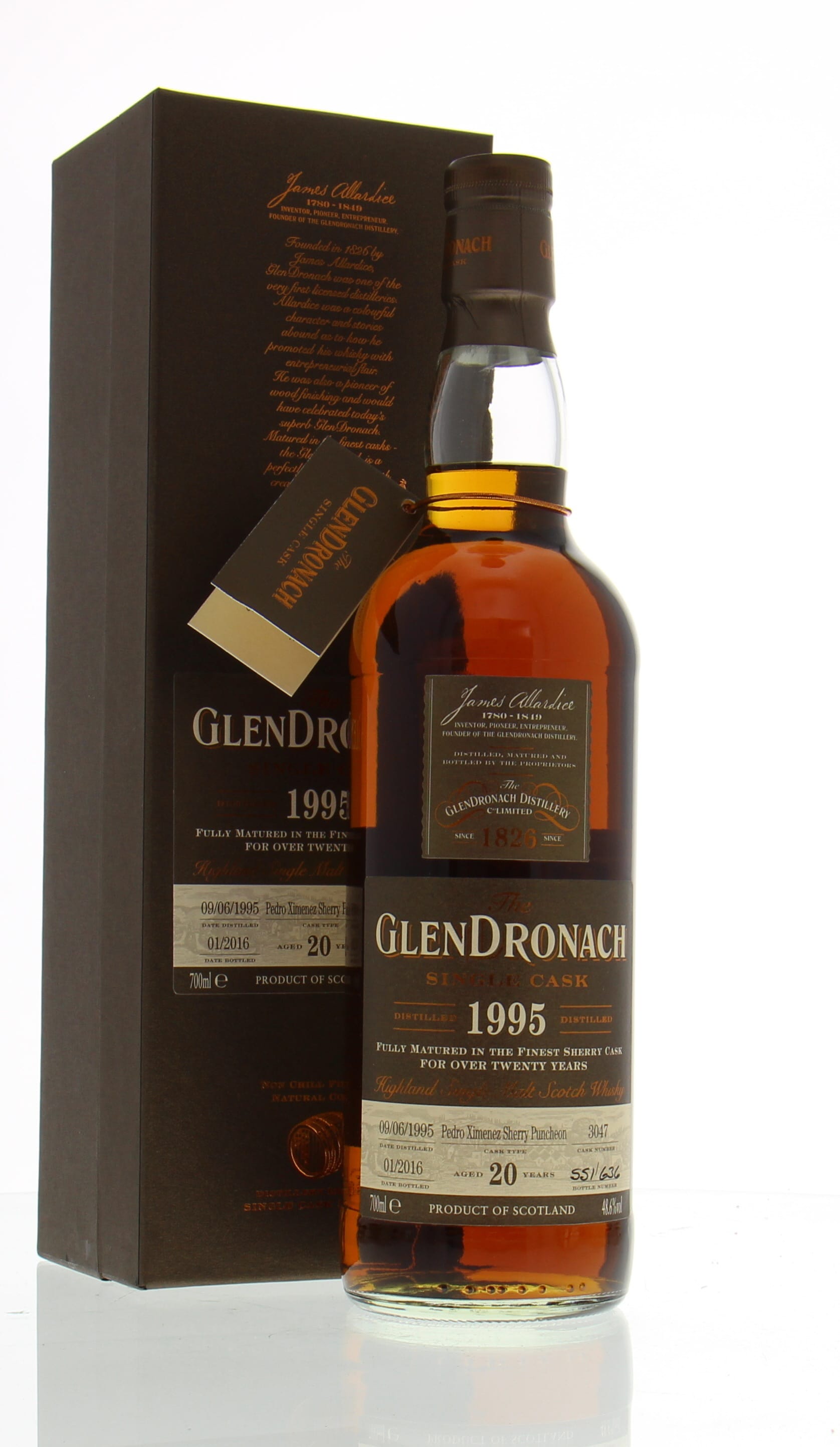 Glendronach - 20 Years Old 1995 Batch 13 Cask:3047 48.6% 1995 In Original Container