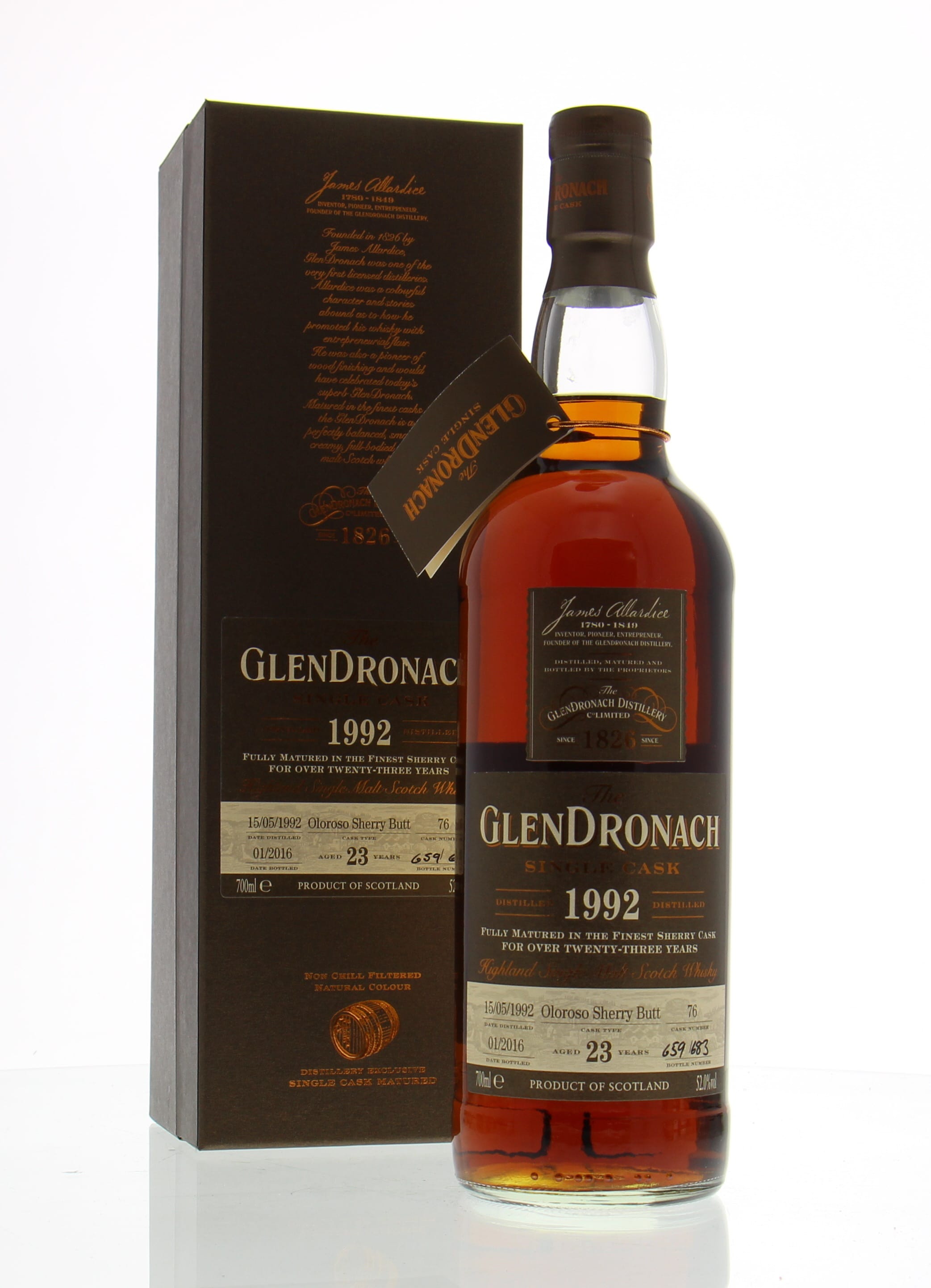 Glendronach - 23 Years Old Batch 13 Cask:76 52.0% 1992 In Original Container