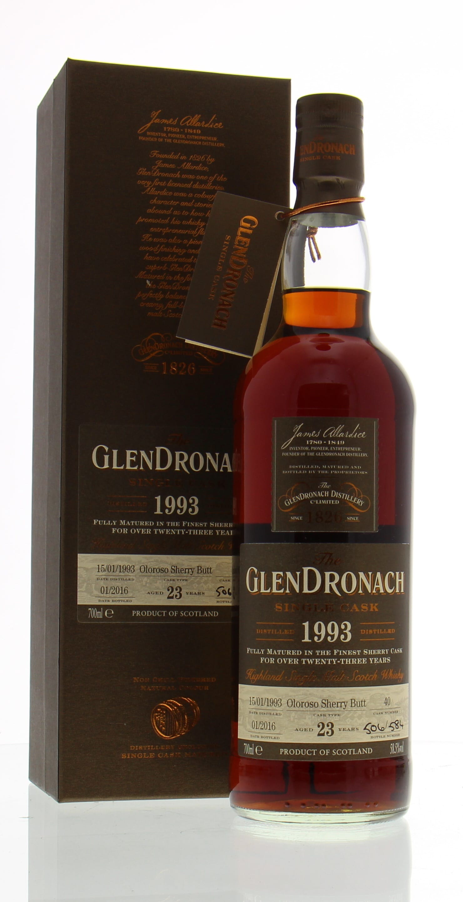 Glendronach - 23 Years Old Batch 13 Cask:40 1993 In Original Container