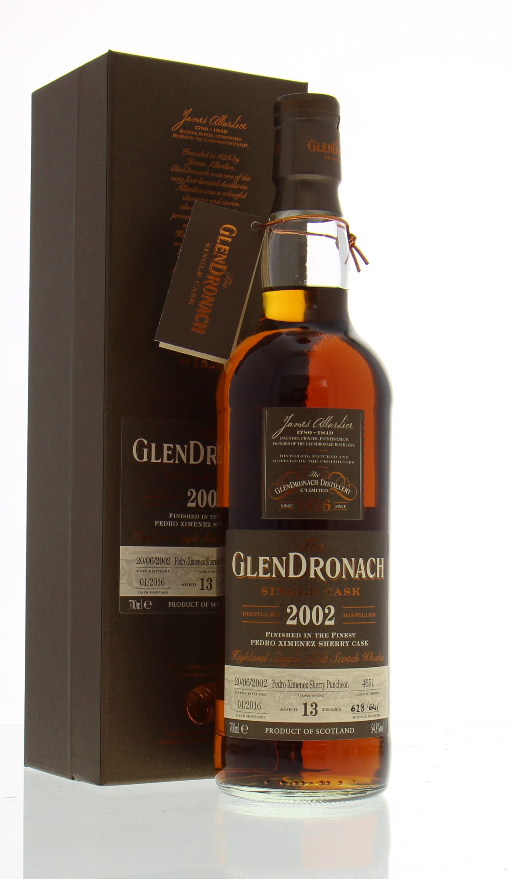 Glendronach - 14 Years Old Batch 13 Cask:4651 54.8% 2002 In Original Container