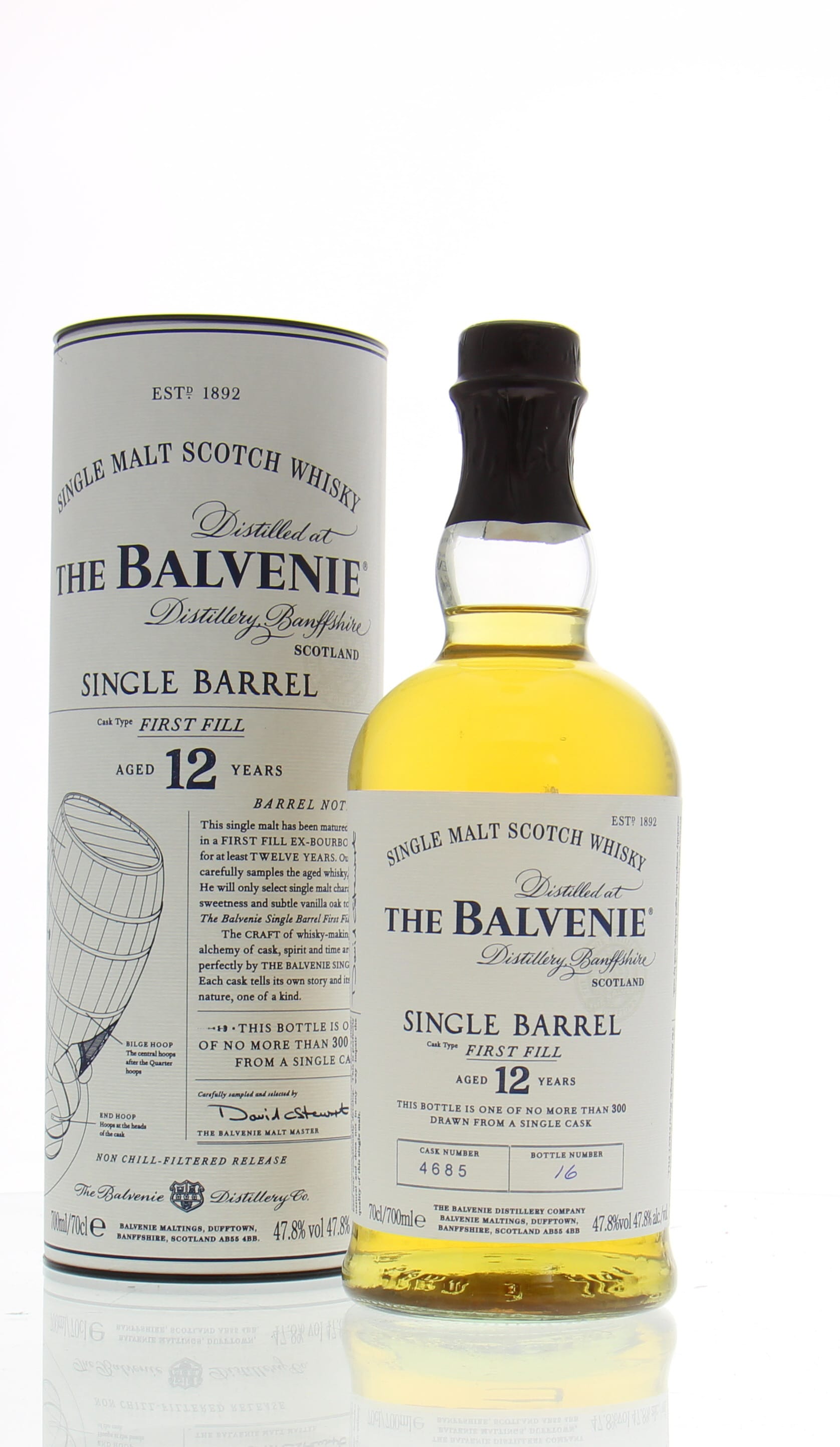 Balvenie - 12 Years Old Single Barrel Cask:4685 47.8% NV In Original Container