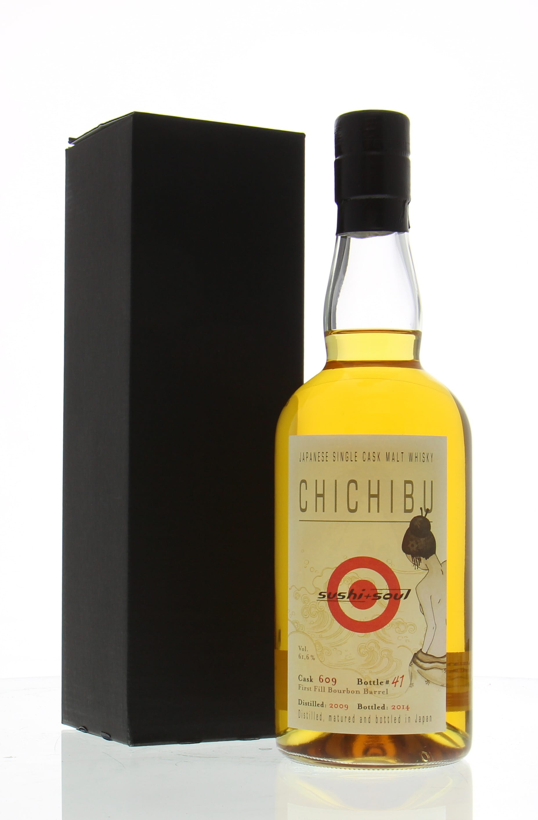 Chichibu - Ichiro's Malt Geisha label For Sushi+Soul Cask:609 61.6% 2009