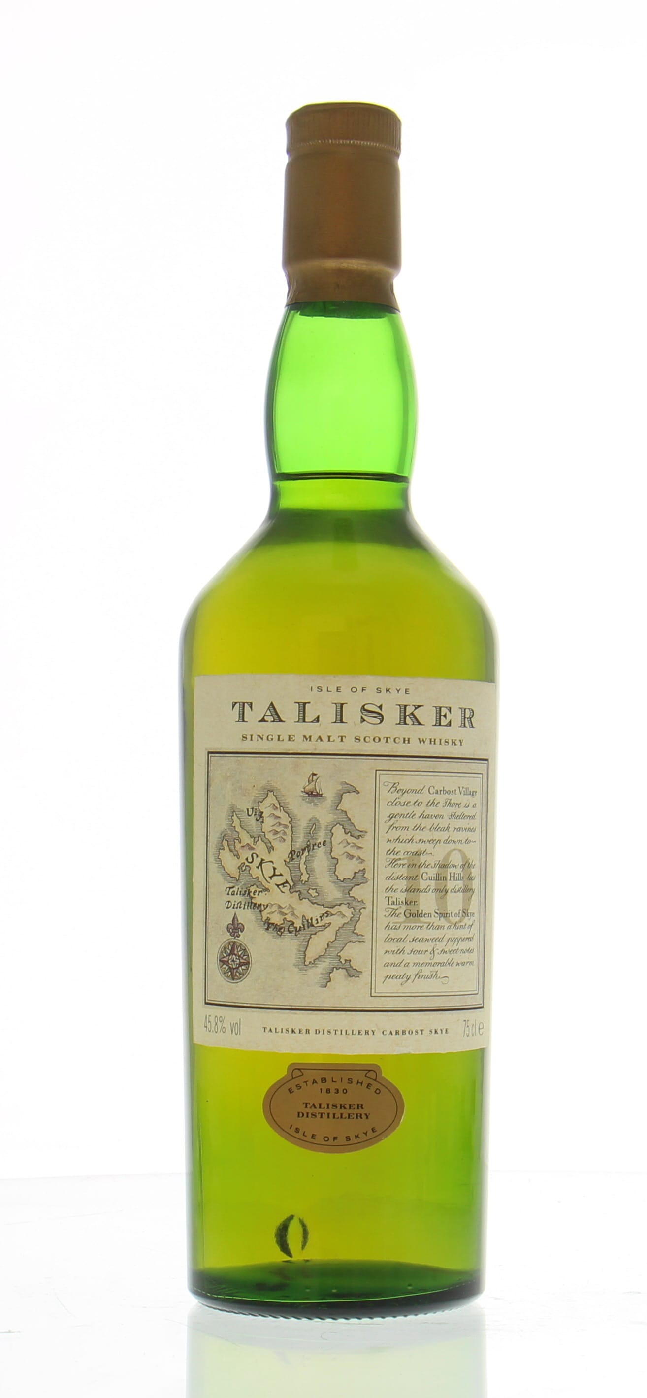 Talisker - 10 Years Old Pre Classic Malts Map Label, Non Back Label 45.8% NV NO OC INCLUDED!