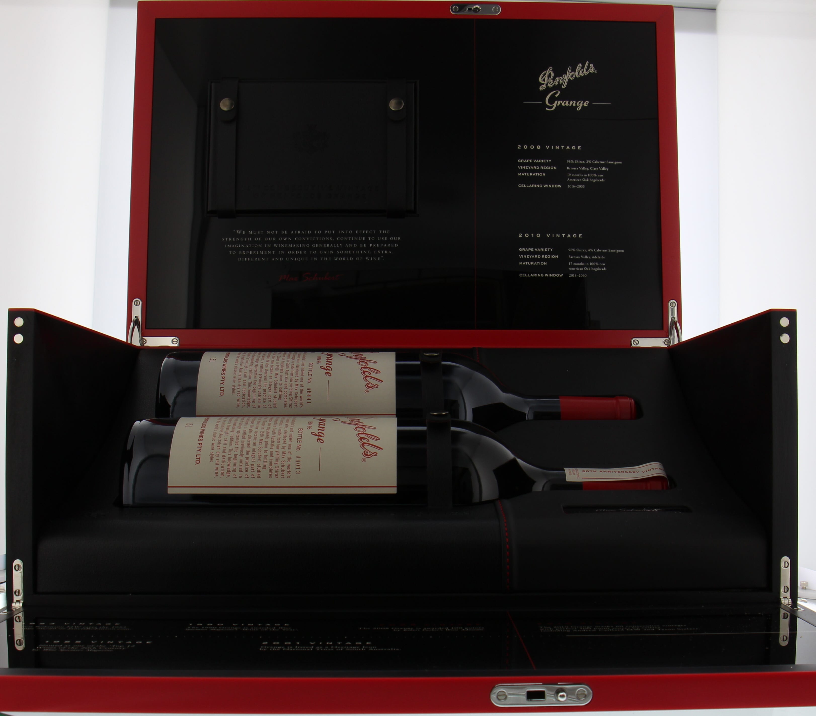 Penfolds - Grange 100 Points Collector's Edition 2008-2010, 2 magnums in Luxury Case 2008-2010 Perfect