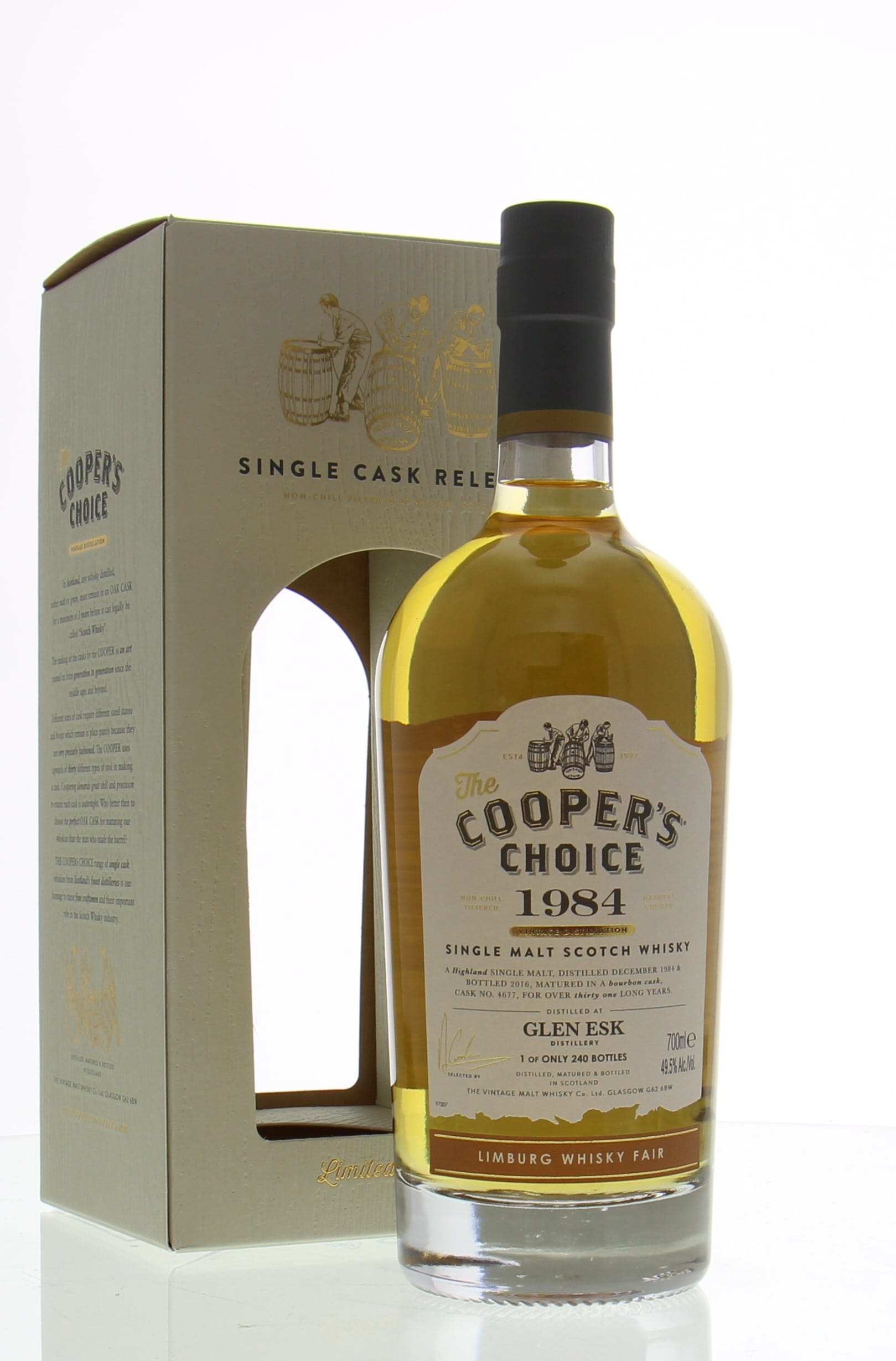 Glenesk - 31 Years Old Cooper's Choice Cask:4677 49.5% 1984 In Original Container