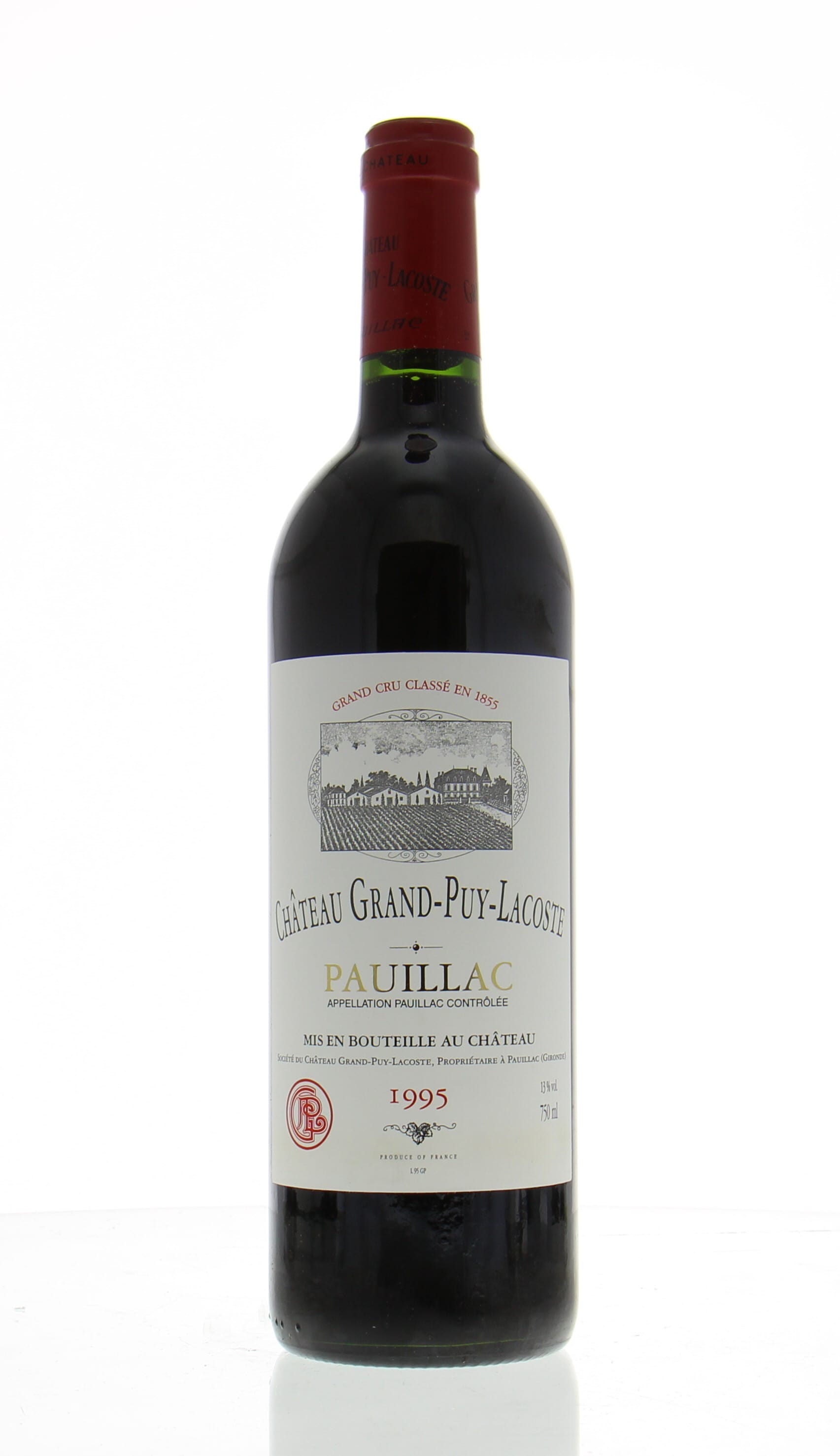 Chateau Grand Puy Lacoste - Chateau Grand Puy Lacoste 1995 From Original Wooden Case