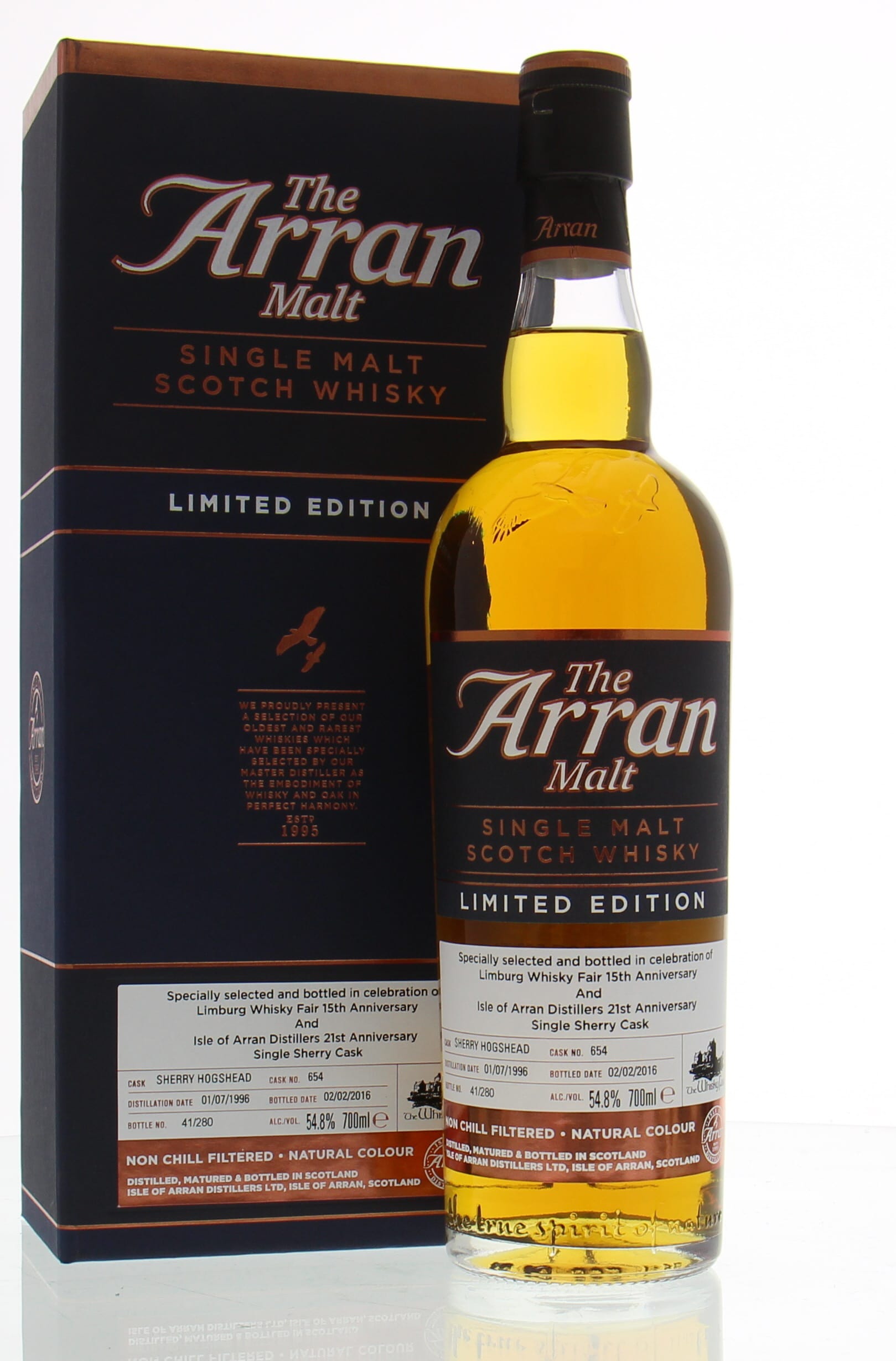 Arran - 19 Years Old Limburg Whisky Fair Cask:654 54.8% 1996 In Original Container
