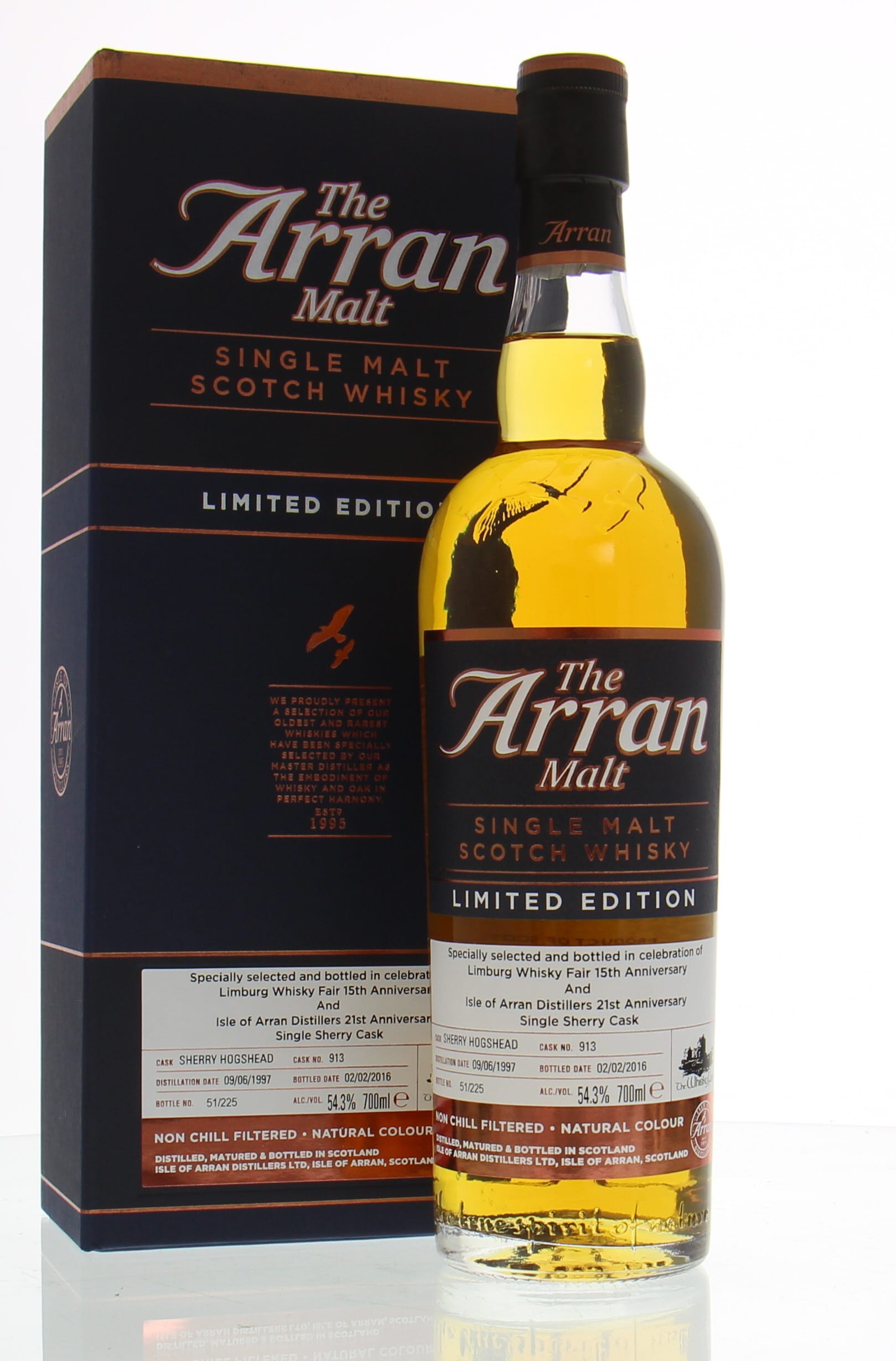 Arran - 18 Years Old Limburg Whisky Fair Cask:913 54.3% 1997 In Original Container