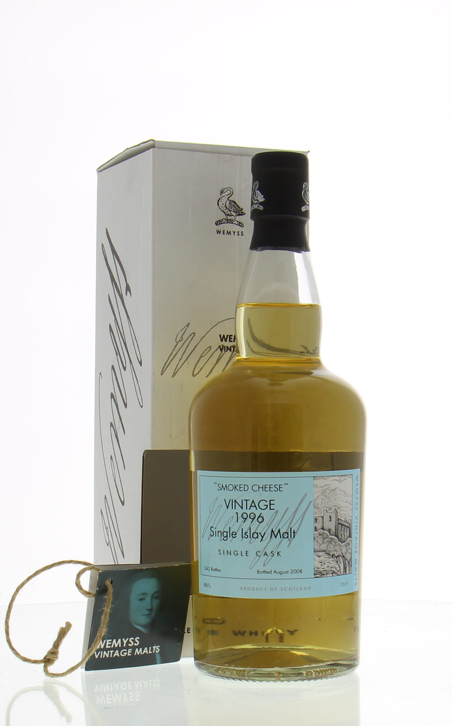 Caol Ila - 12 Years Old Smoked Cheese Wemyss Malts 46% 1996 In Original Container
