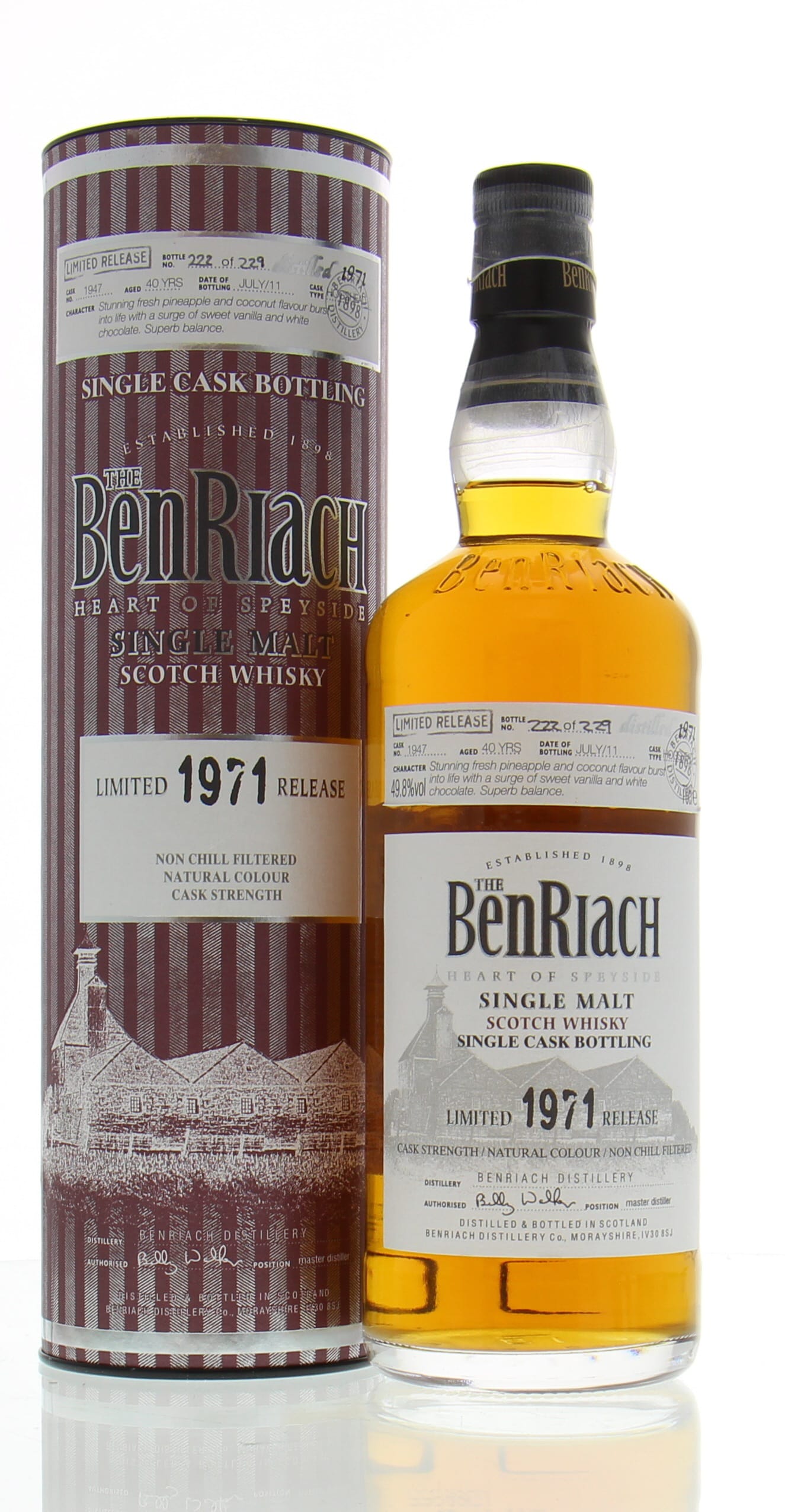 Benriach - 1971 Batch 8 Cask:1947 49.8% 1971 In Original Container