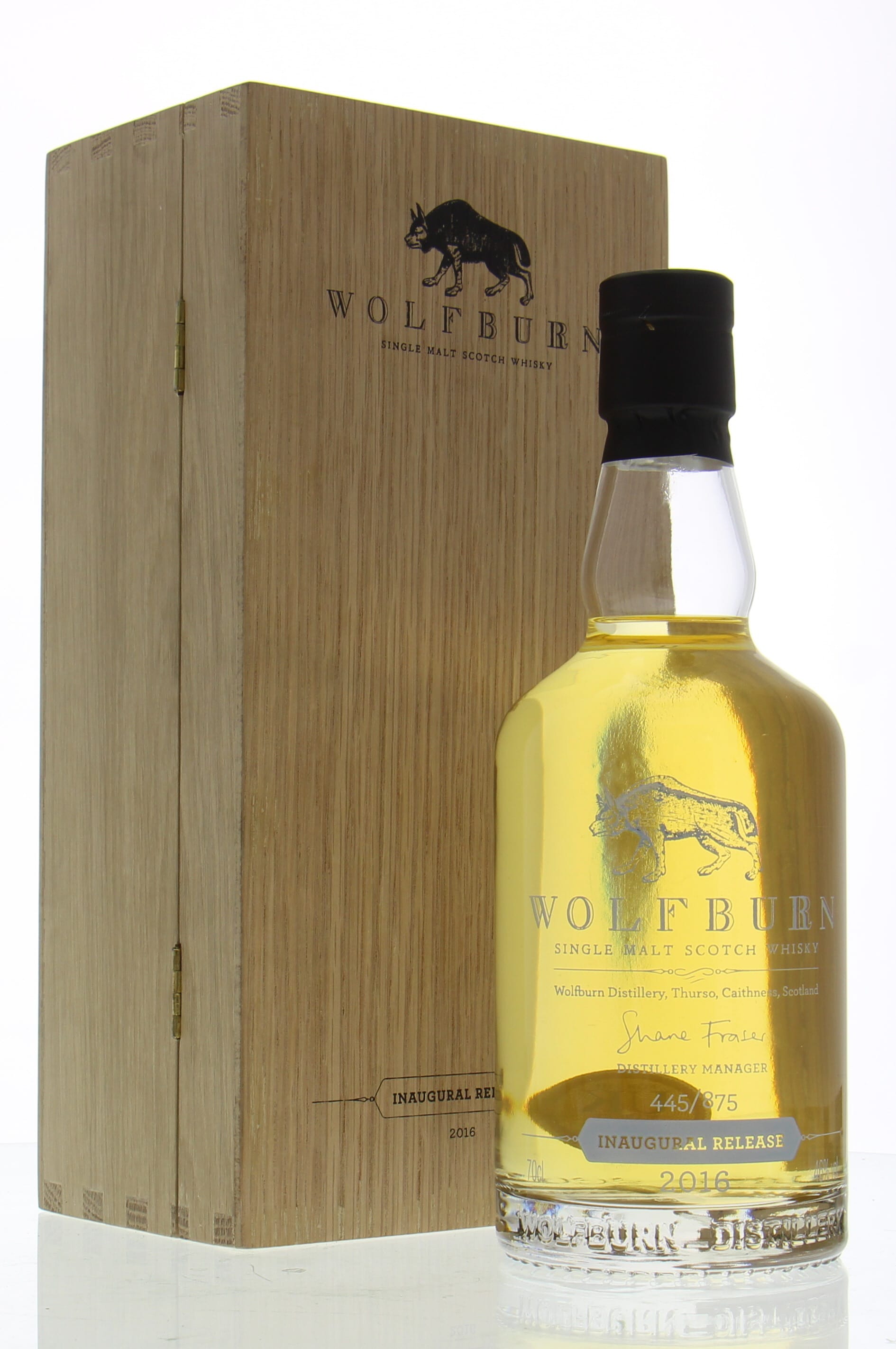 Wolfburn  - Wolfburn Inaugural Release 46% NV In Original Wooden Case