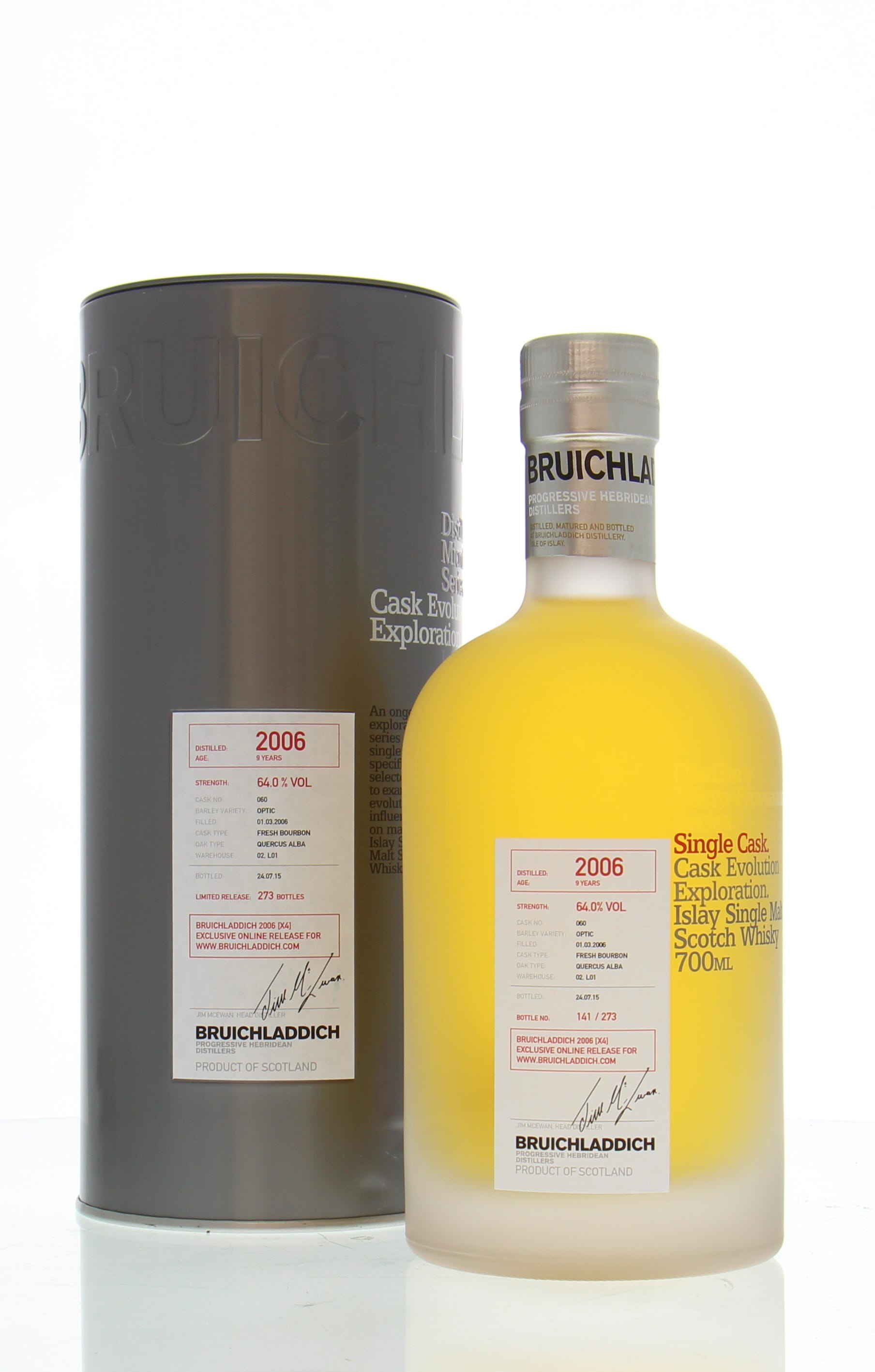 Bruichladdich - 9 Years Old Micro Provenance Series X4+9 Cask:060 64% 2006