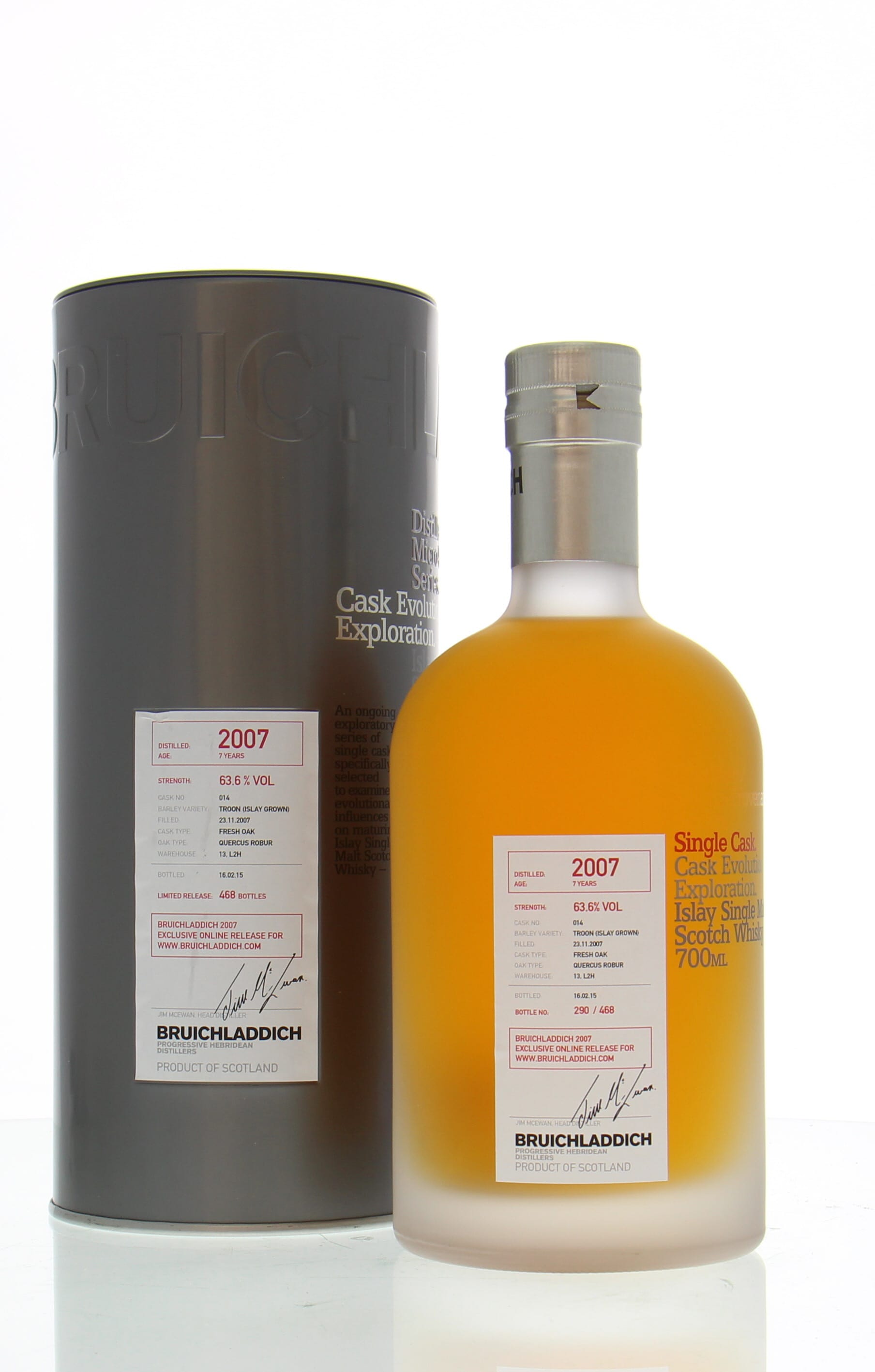 Bruichladdich - 7 Years Old Micro Provenance Series 2007 Cask:014 63.6% 2007 In Original Container