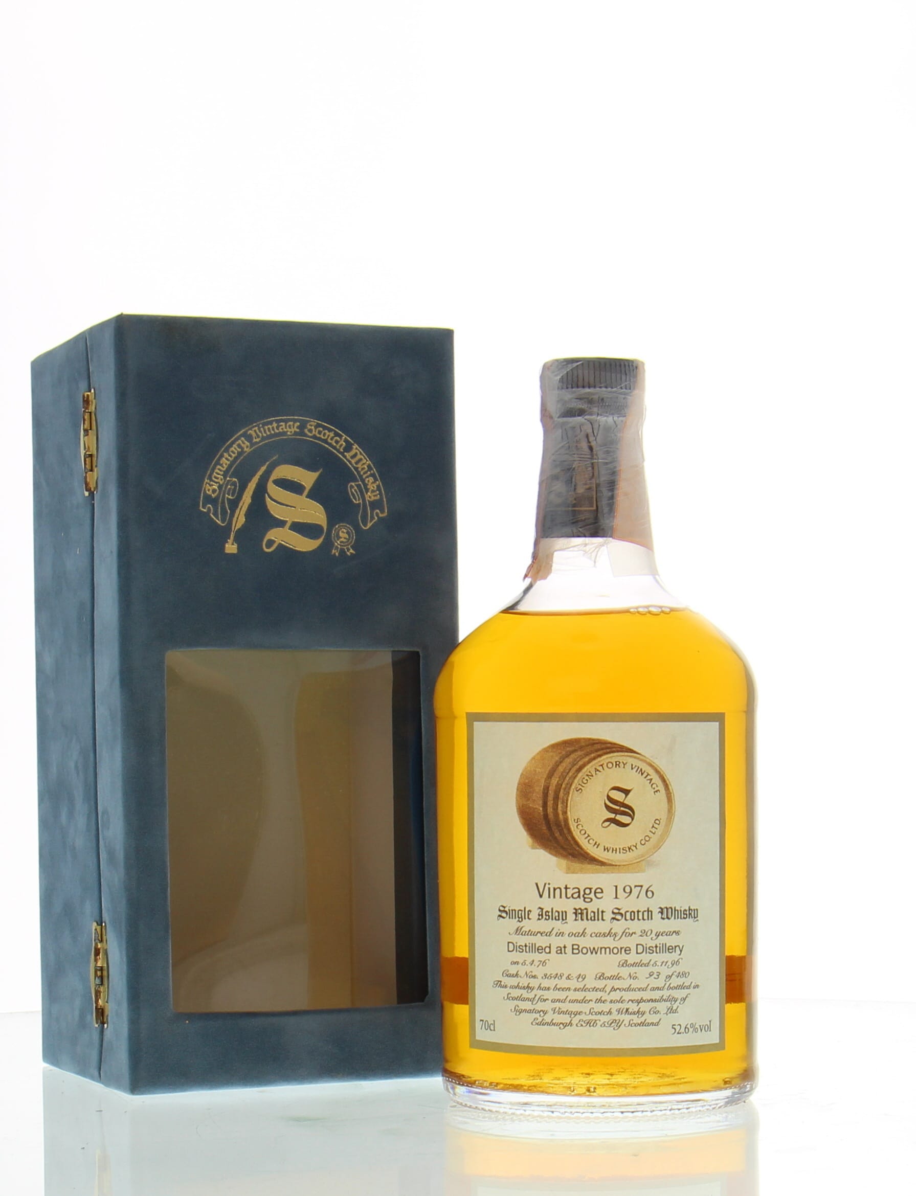 Bowmore - 20 Years Old 1976 Signatory Vintage 52.6% 1976 In Original Container