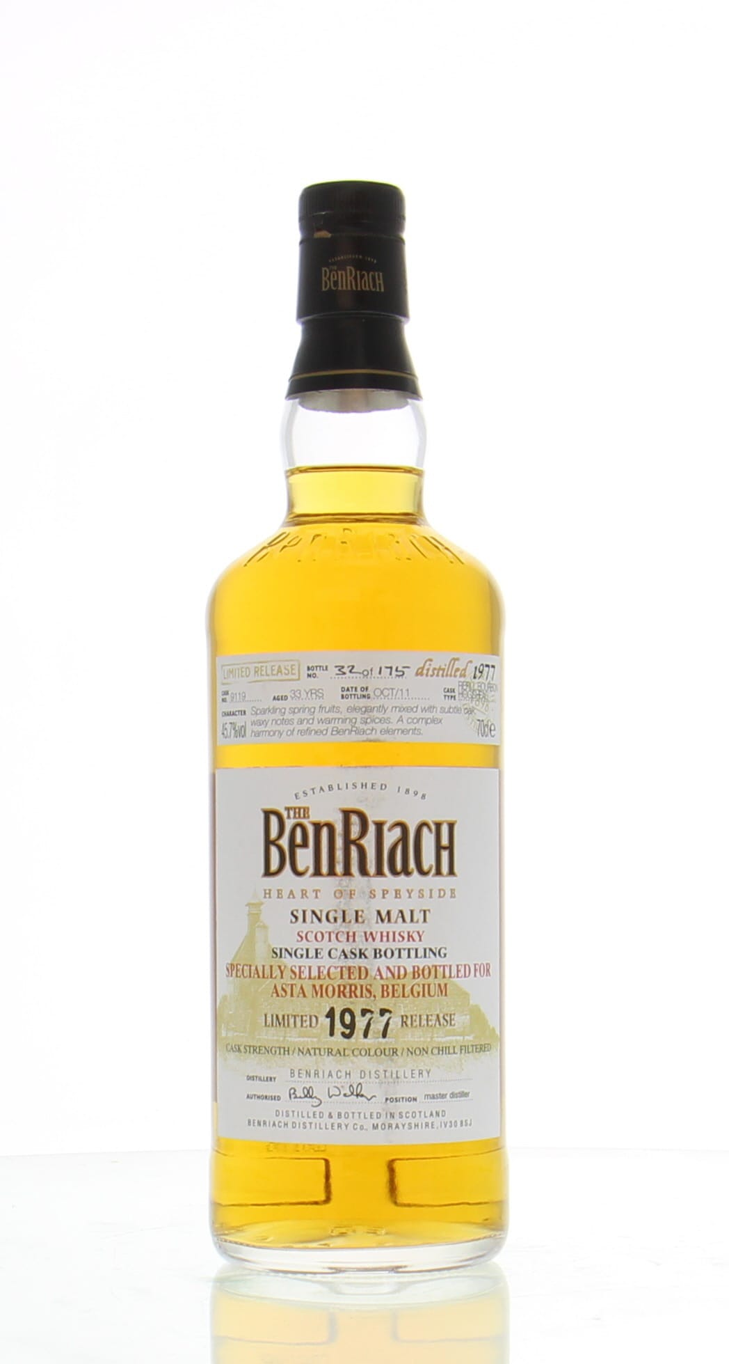 Benriach - 1977 33 Years Old Asta Morris Cask:9119 45.7% 1977 NO OC INCLUDED!