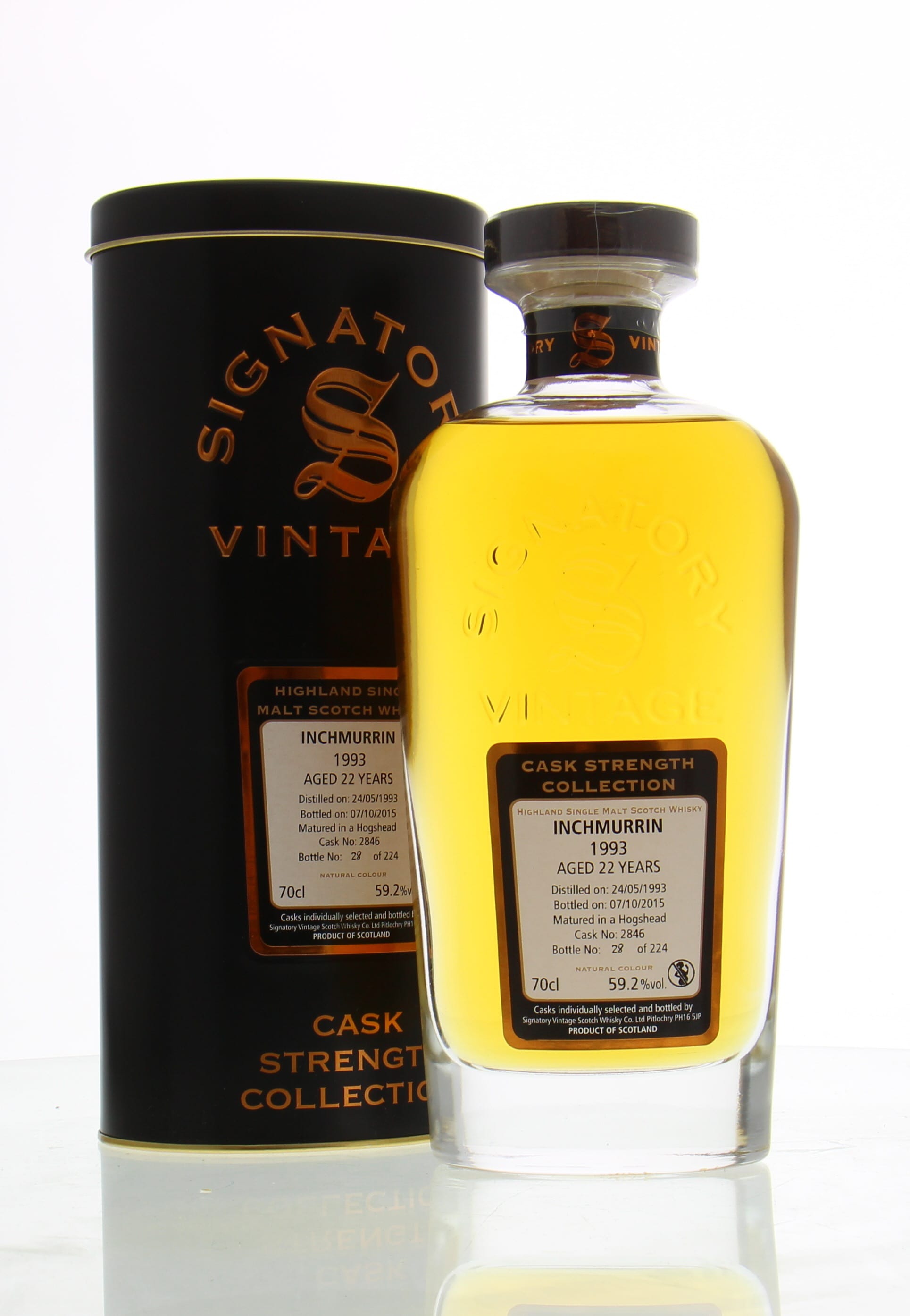Inchmurrin - 22 Years Old Signatory Vintage Cask: 2846 59.2% 1993 In Original Container
