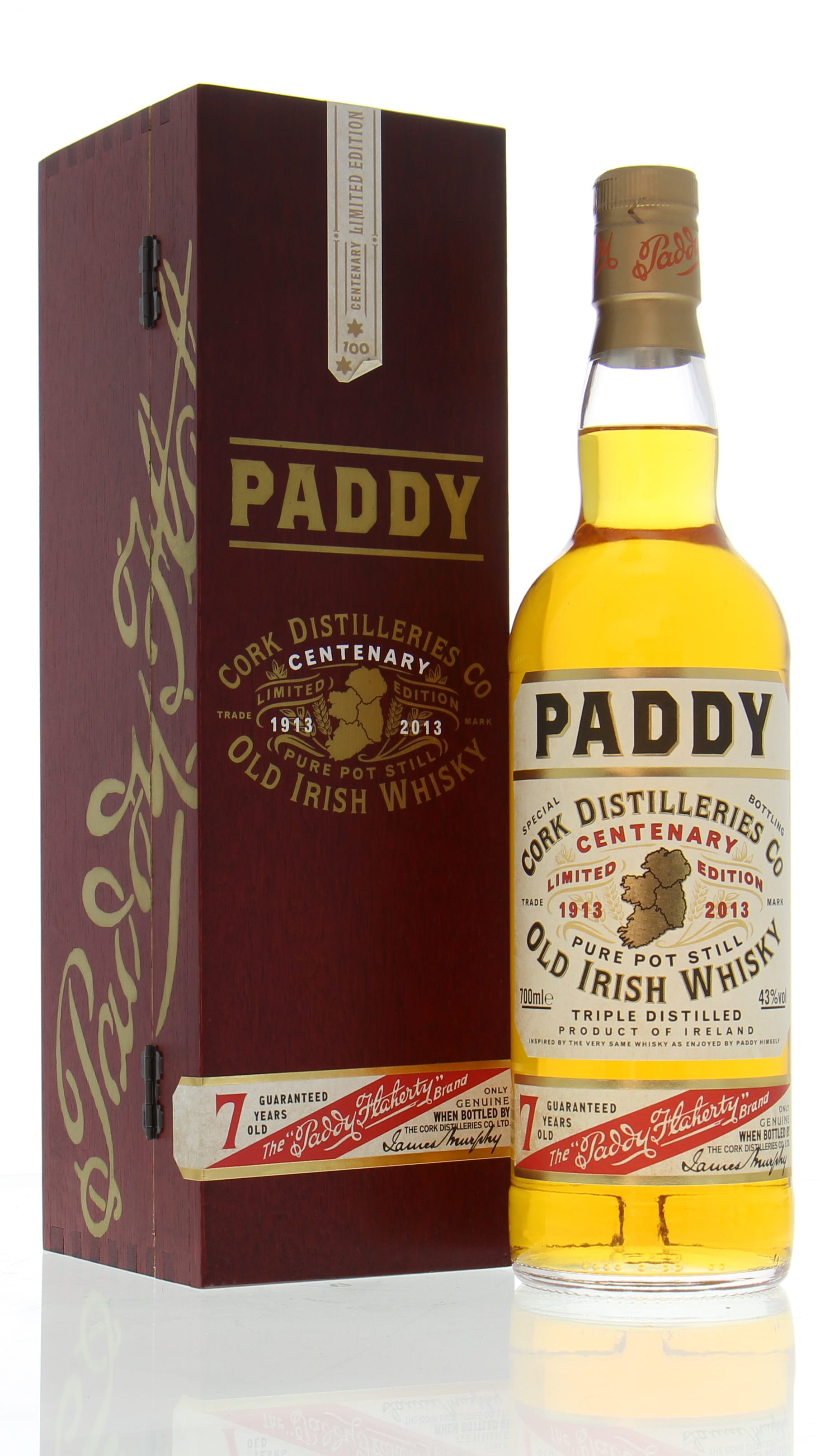 Midleton - Paddy Centenary 1913-2013 43% NV In Original Wooden Case