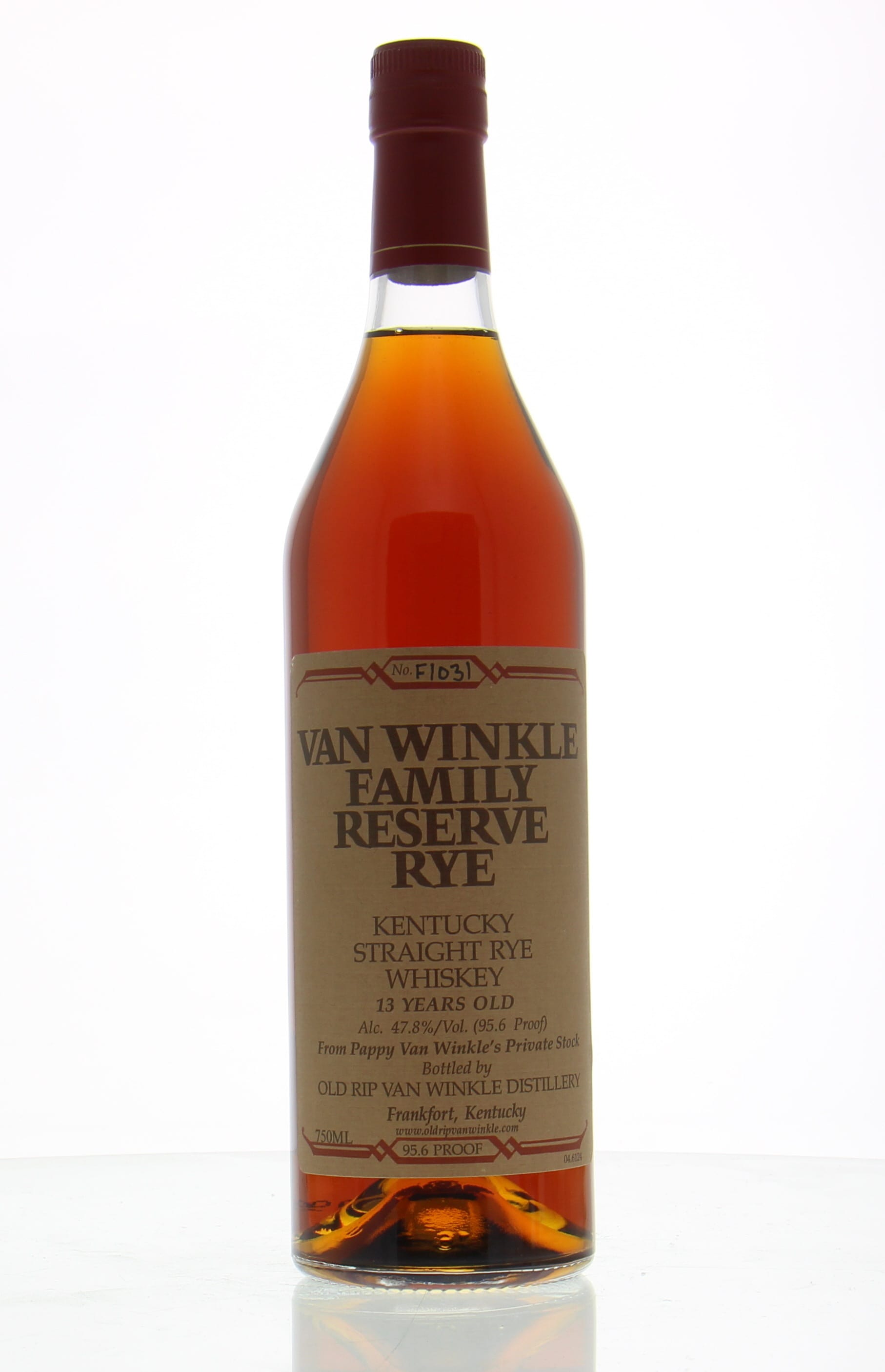 Van Winkle - Rye 13 Years Old Family Reserve No. F1031 95.6 Proof 47.8% NV Perfect