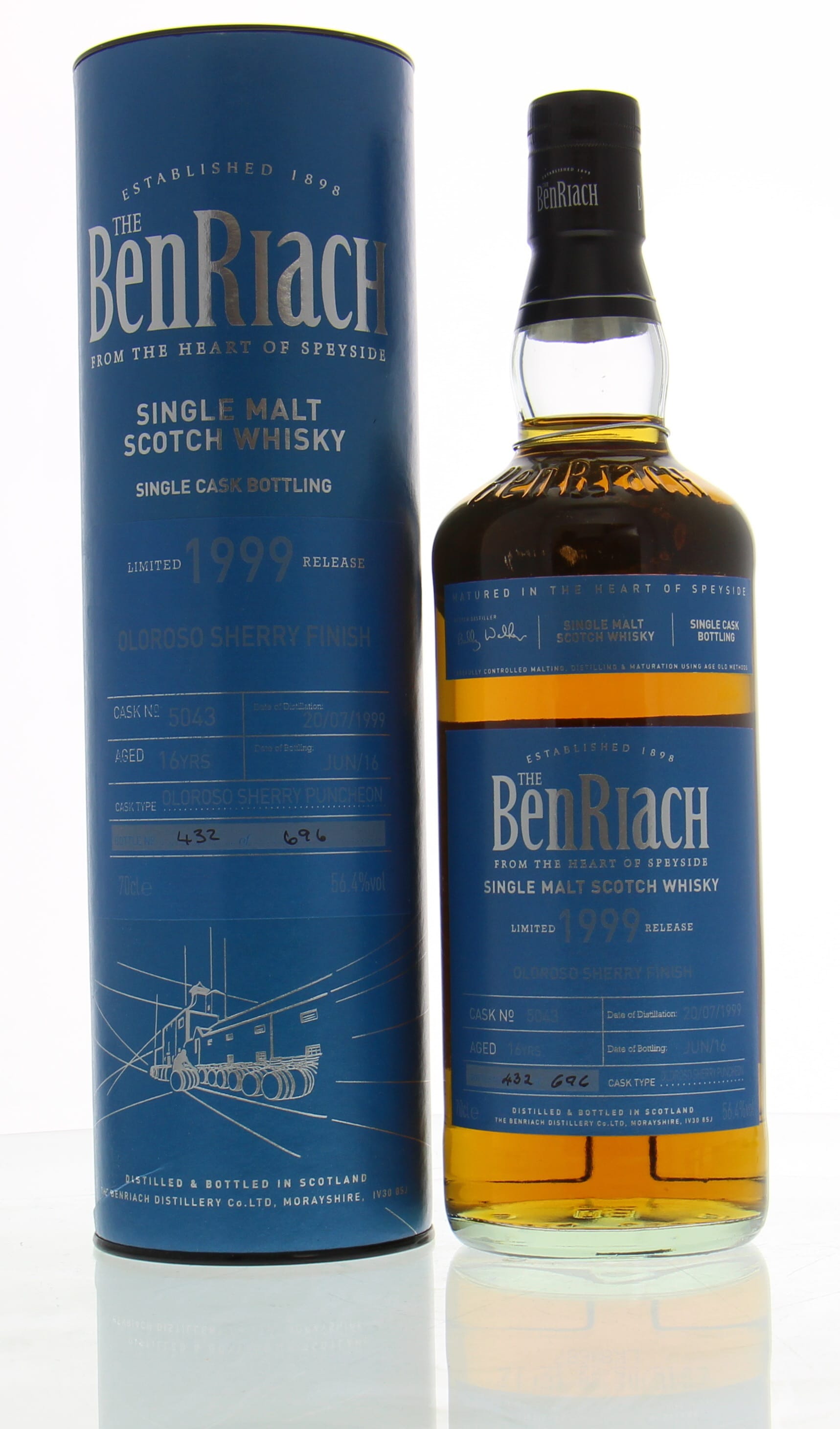 Benriach - 16 Years Old Batch 13 Cask:5043 56.4% 1999