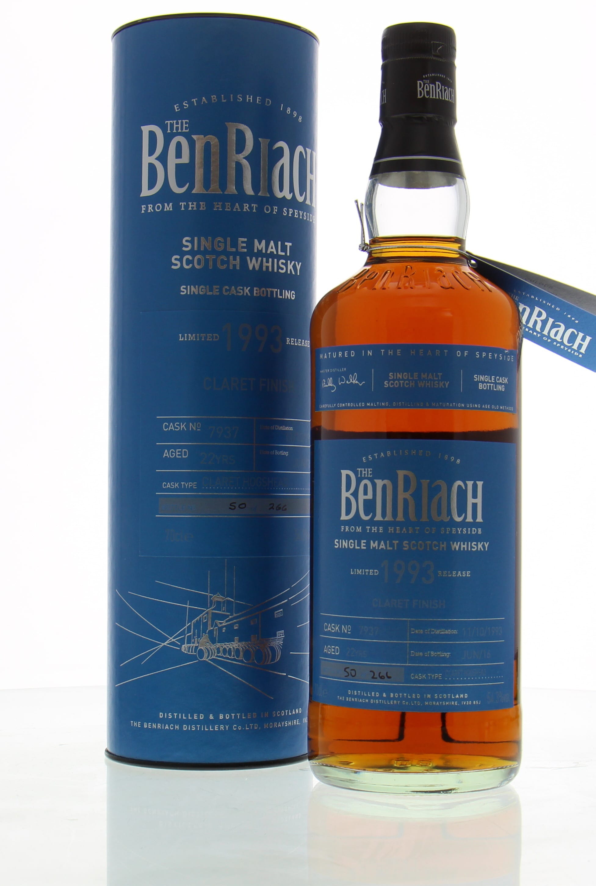 Benriach - 22 Years Old Batch 13 Cask:7937 54.3% 1993 In Original Container