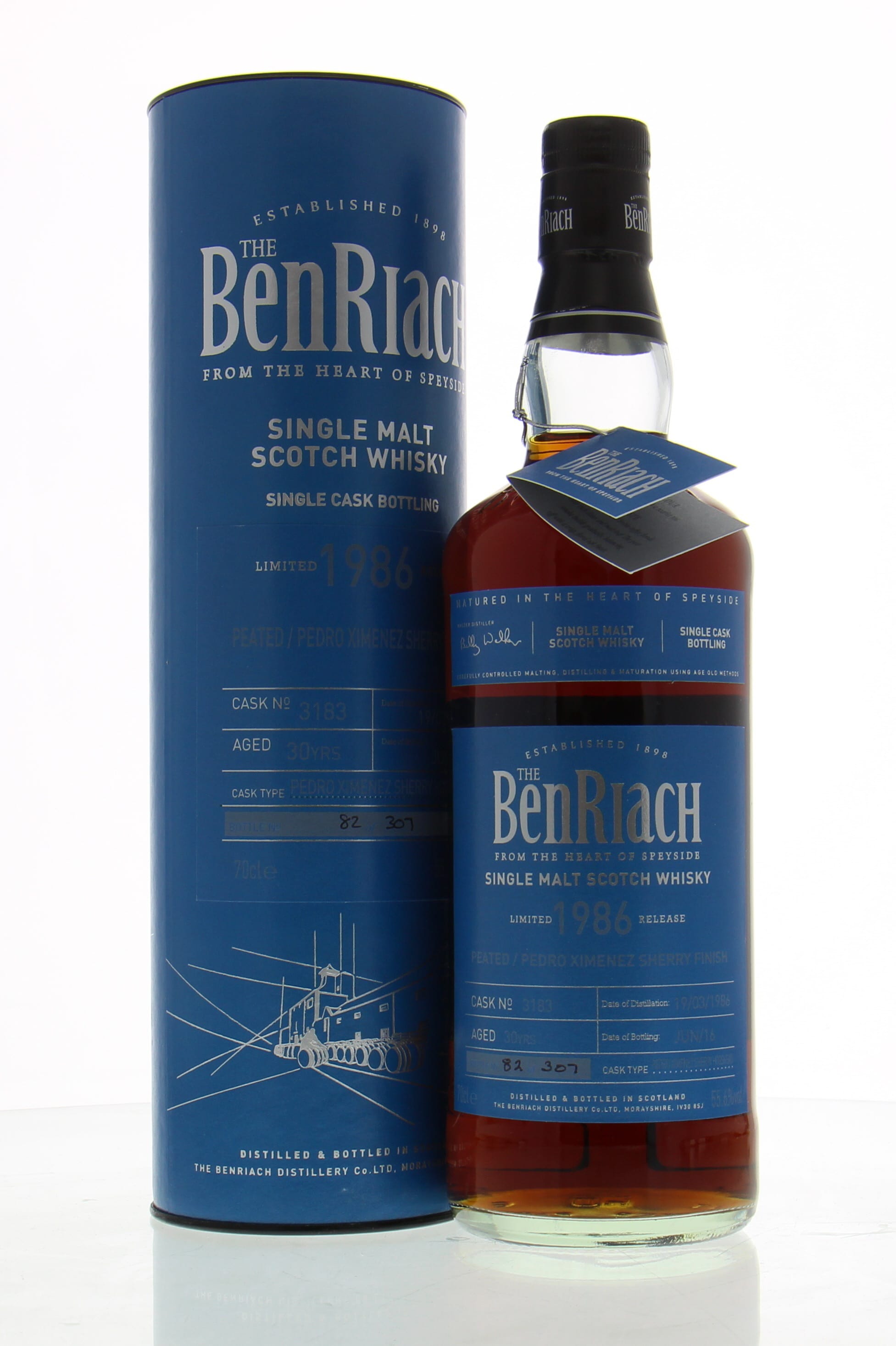 Benriach - 30 Years Old Batch 13 Cask:3183 55.6% 1986 In Original Container