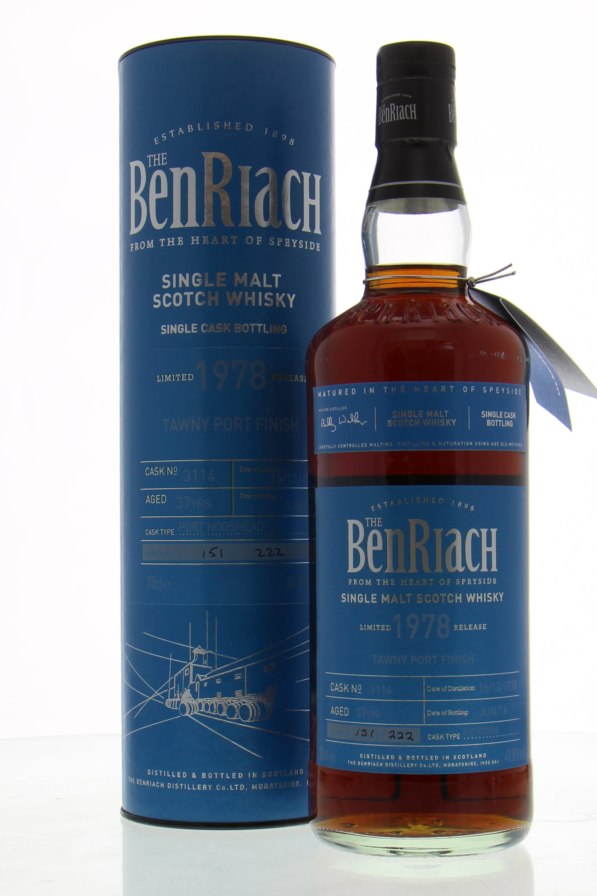 Benriach - 37 Years Old Batch 13 Cask:3114 48.8% 1978 In Original Container