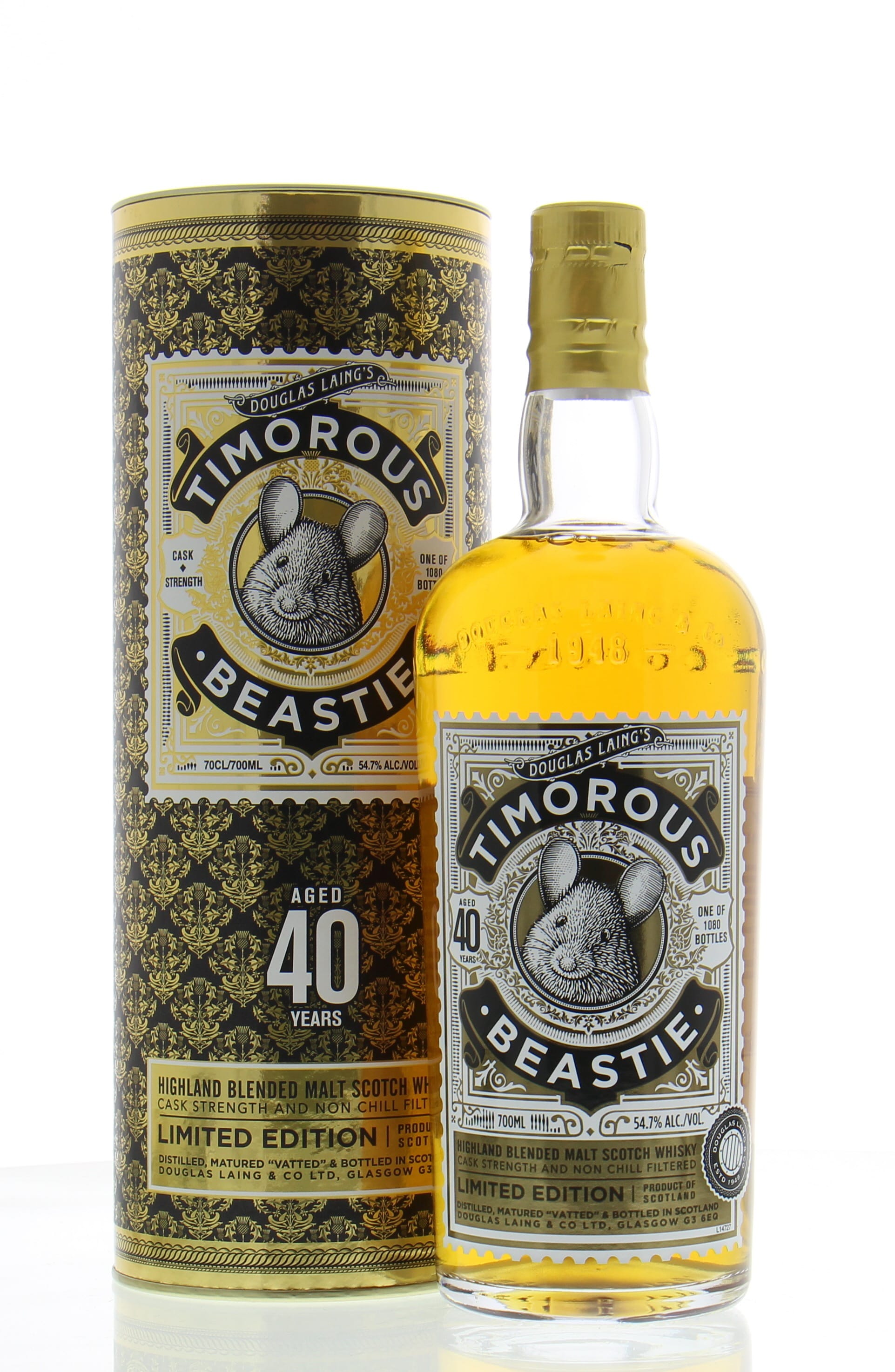 Douglas Laing - 40 Years Old Timorous Beastie 54.7% NV In Original Container