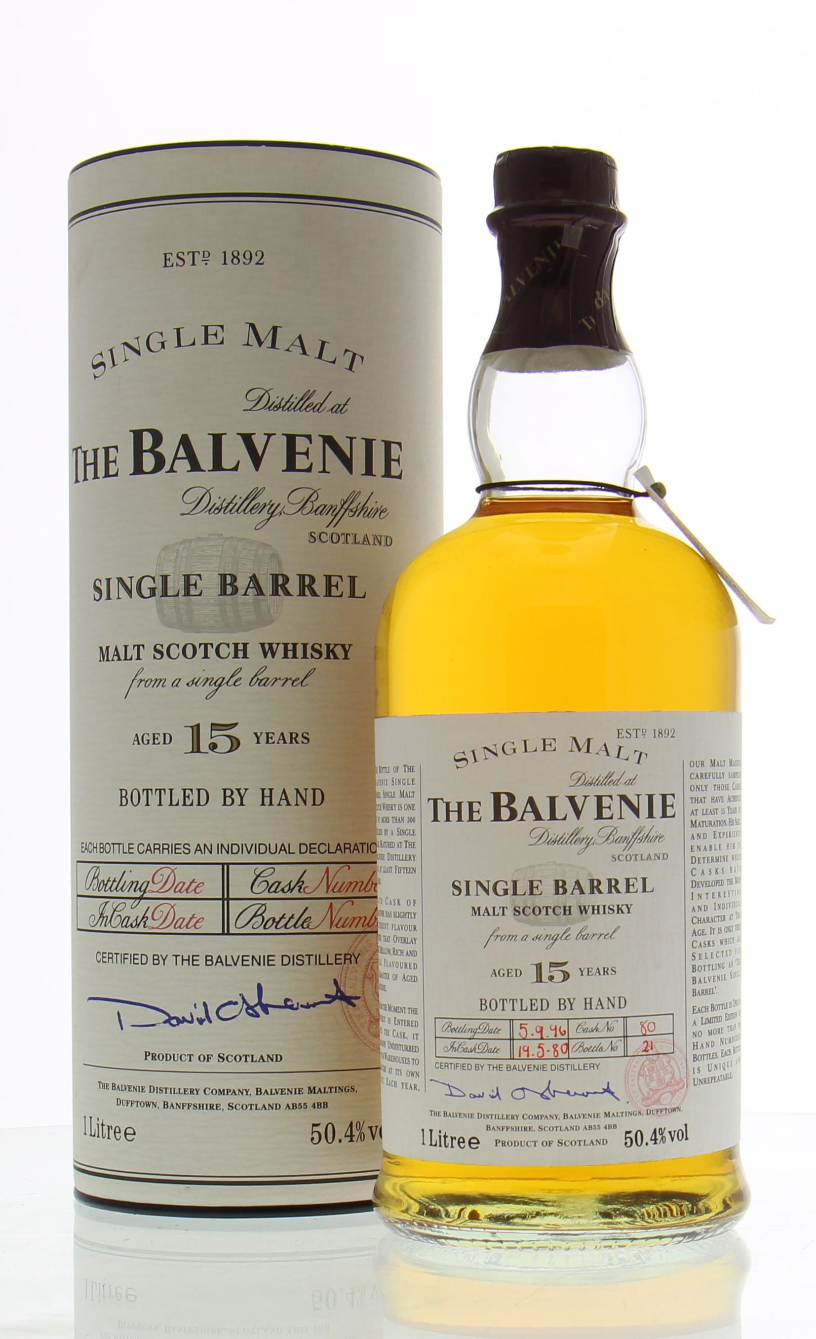 Balvenie - 15 Years Old Single Barrel Cask:80 50.4% NV In Original Container