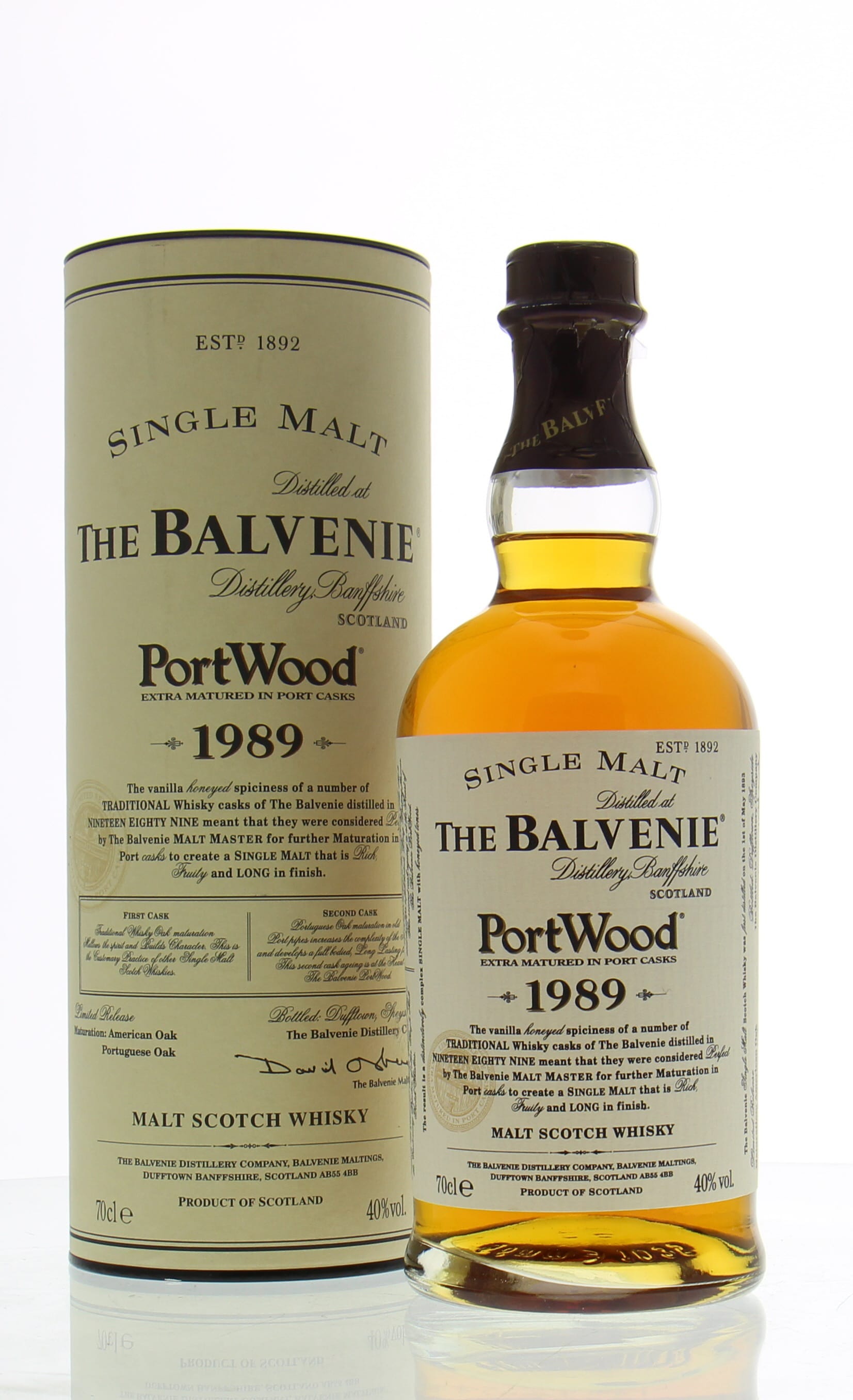 Balvenie - 15 Years Old 1989 PortWood 40% NV In Original Container