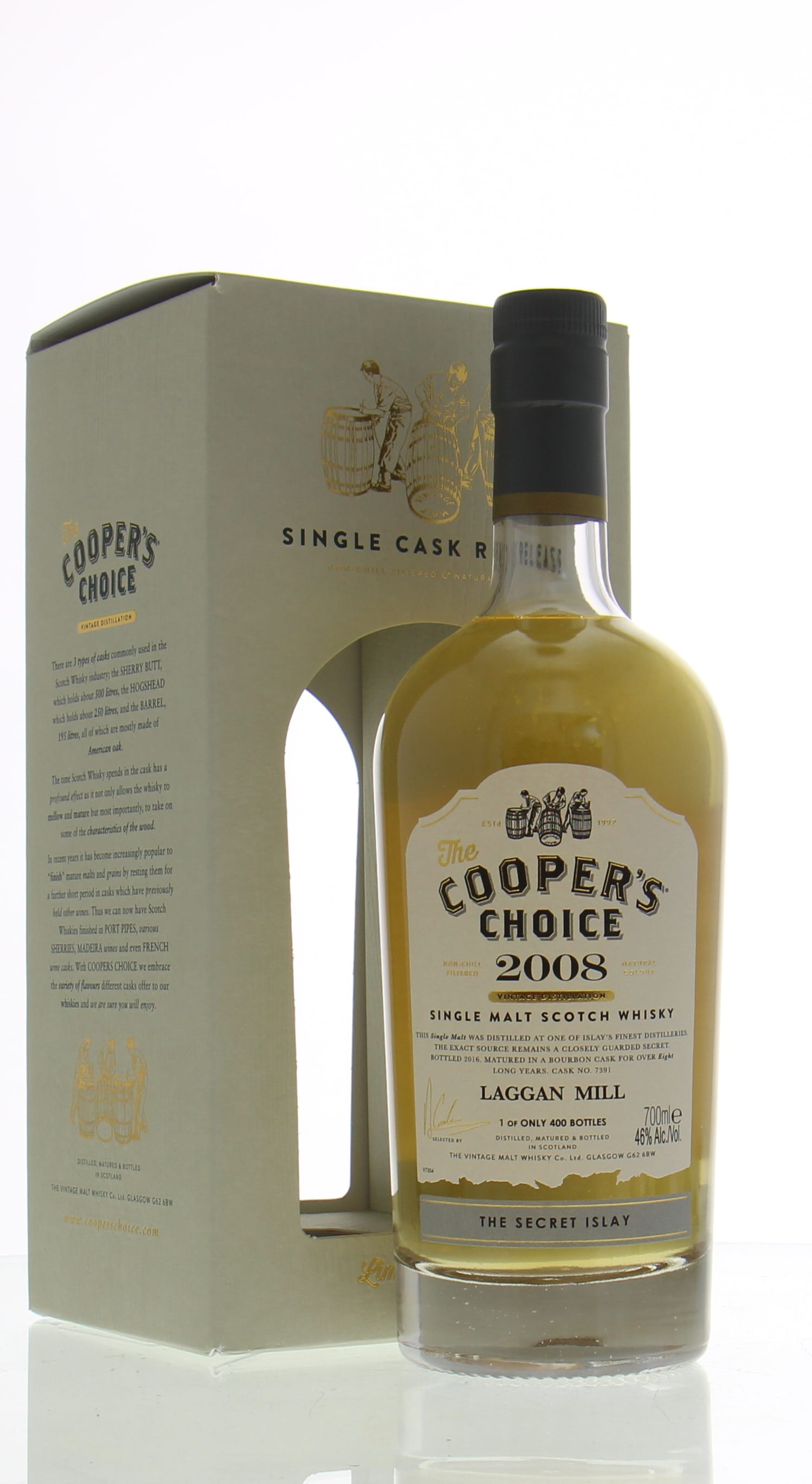 Lagavulin - 8 Years Old Cooper's Choice Cask:7391 46% 2008 In Original Container