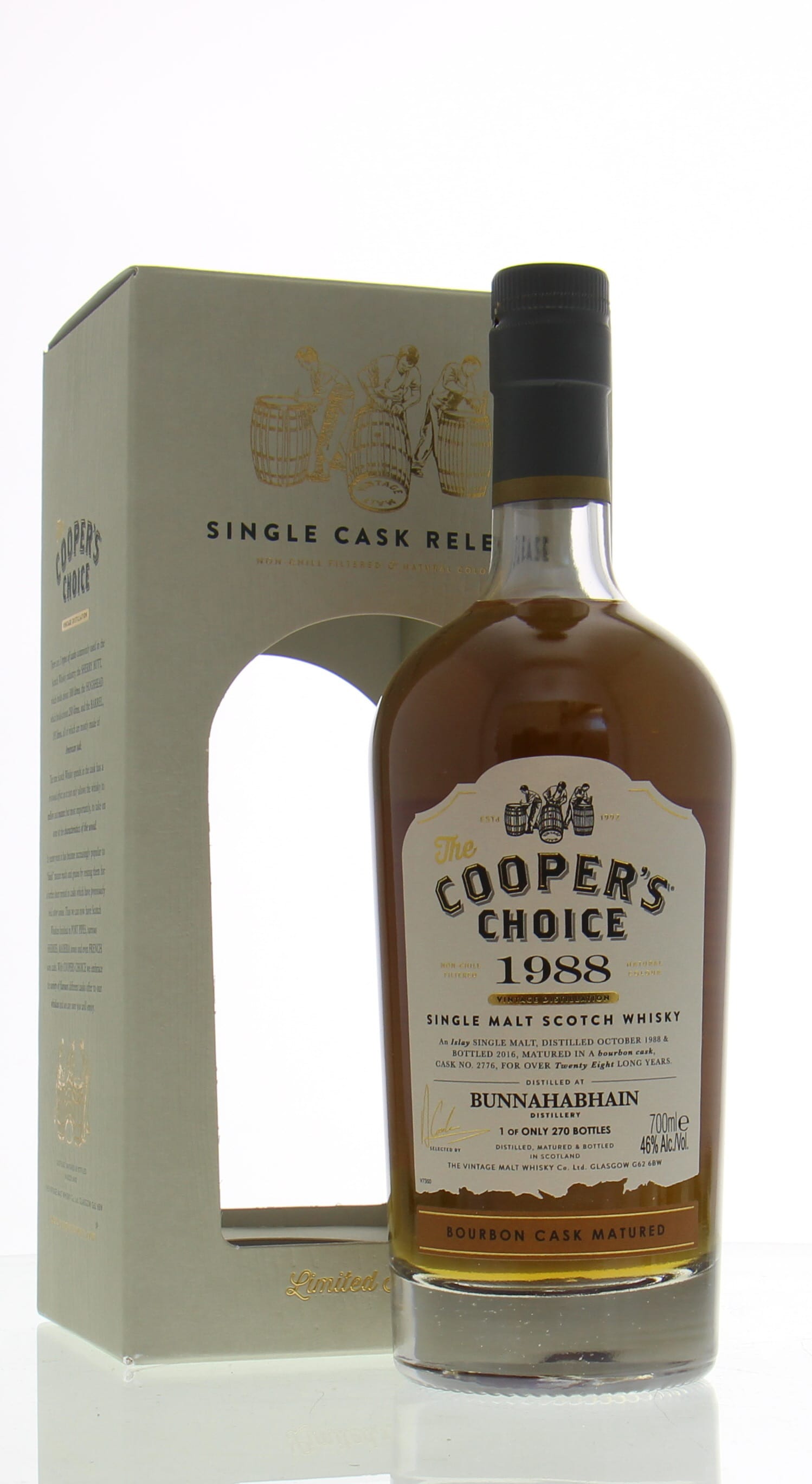 Bunnahabhain - 28 Years Old Cooper's Choice Cask 2776 46% 1988 In Original Container
