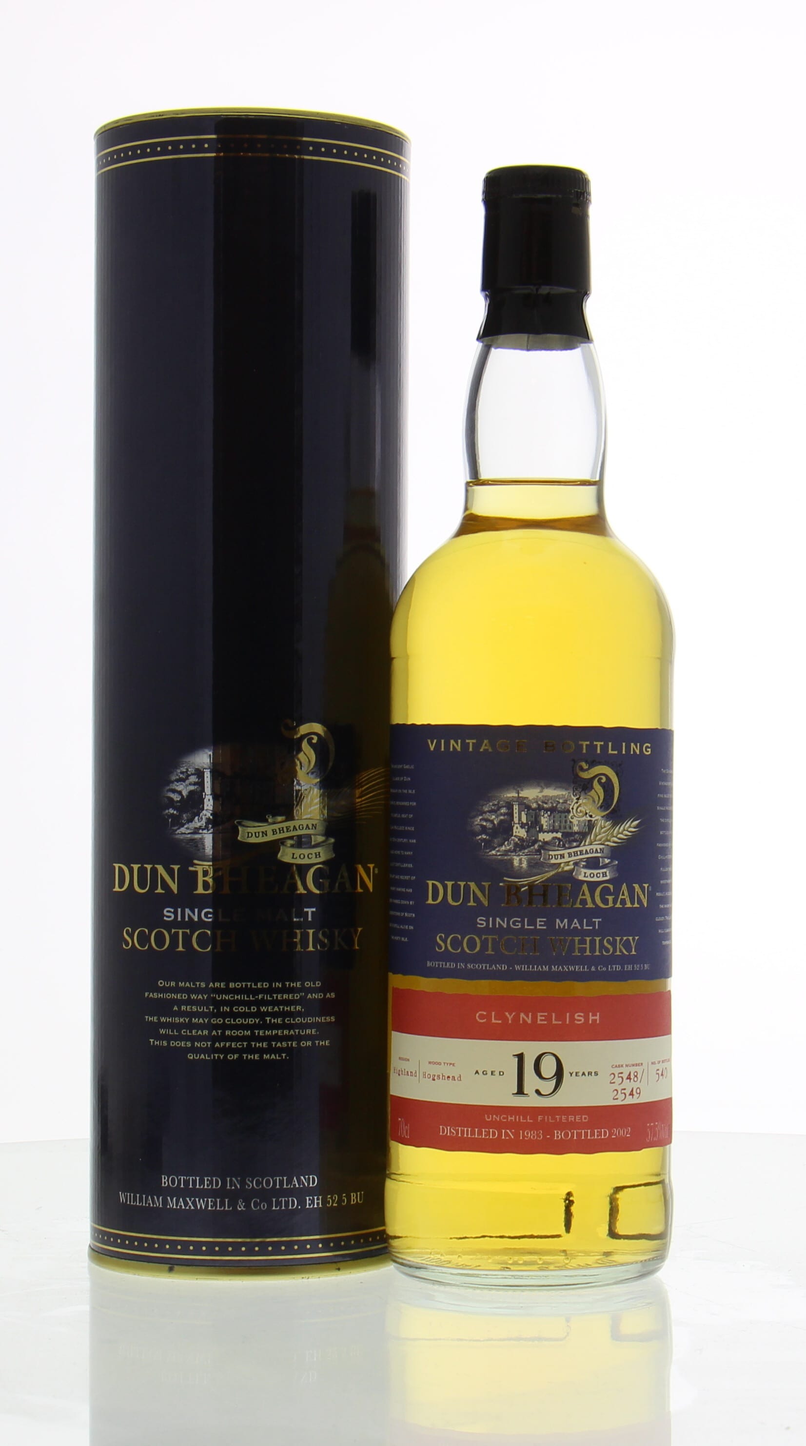 Clynelish - 19 Years Old Dun Bheagan Cask:2548/2549 57.5% 1983 In Original Container