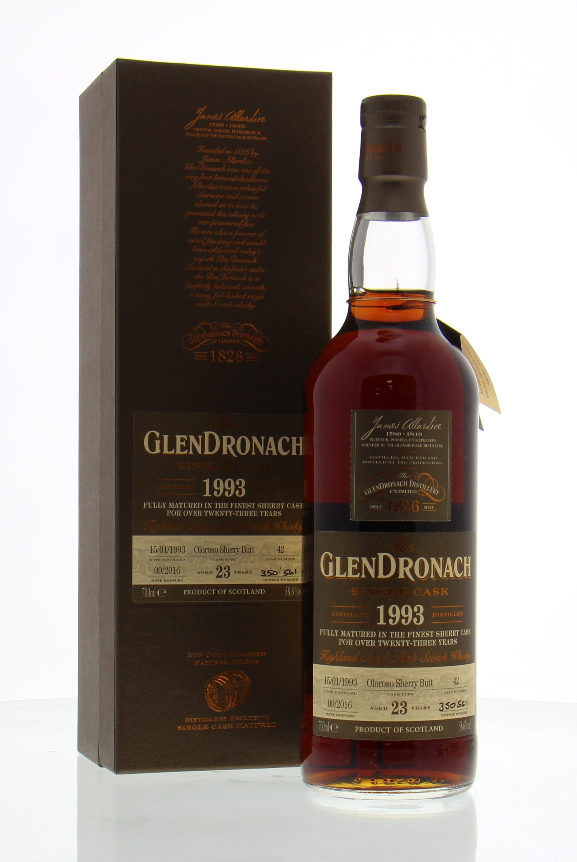 Glendronach - 23 Years Old Batch 14 Cask:42 58.6% 1993 In Original Container