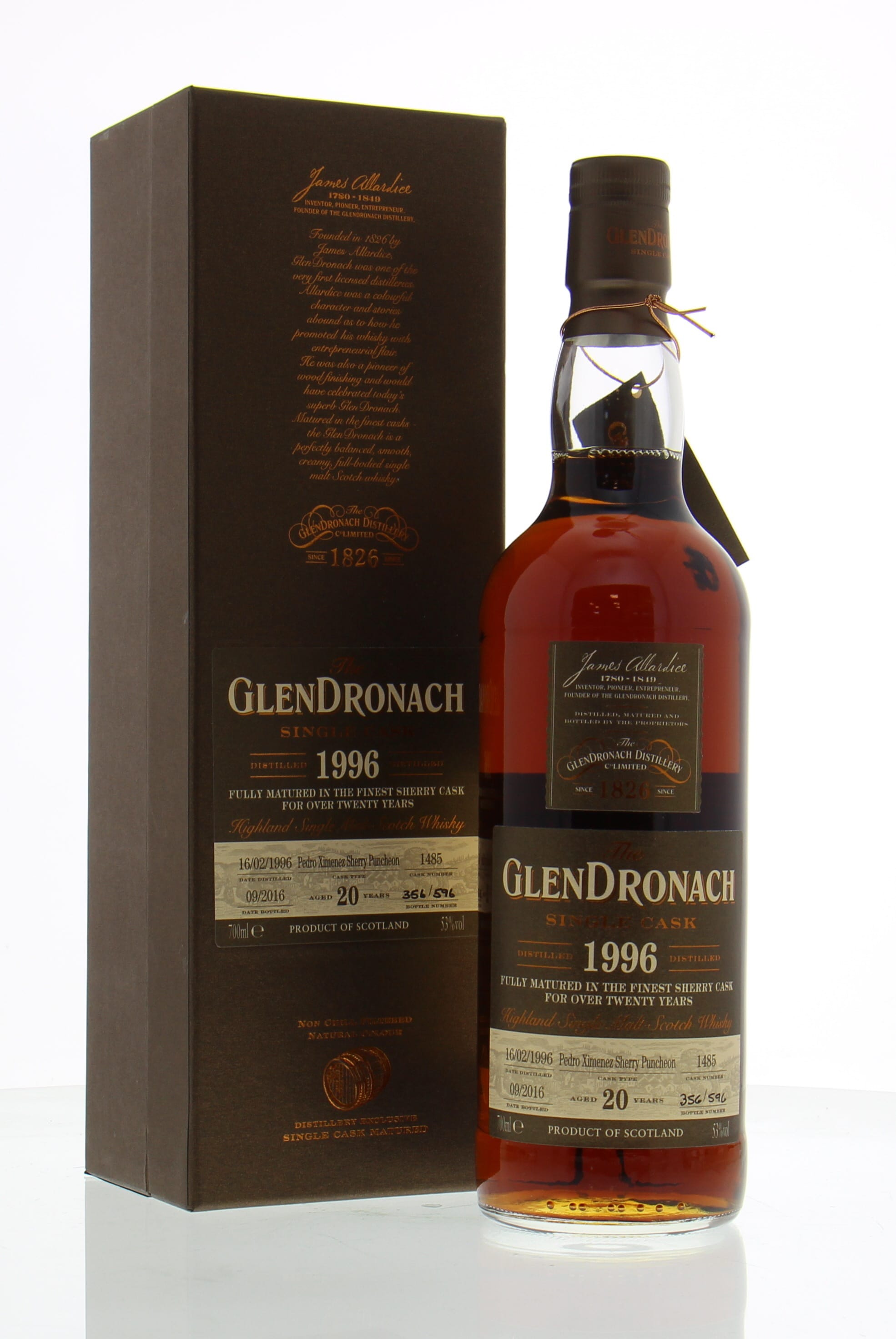 Glendronach - 20 Years Old Batch 14 Cask:1485 53% 1996 In Original Container